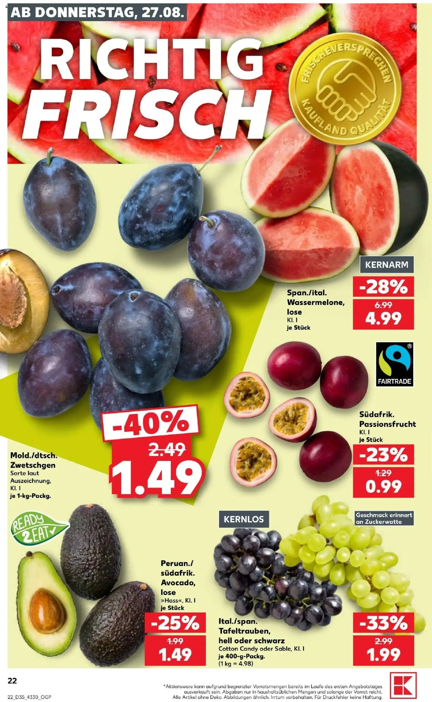 Kaufland Prospekt - Gültiger Prospekt ab 27.08.2026, Seite 22 von insgesamt 60
