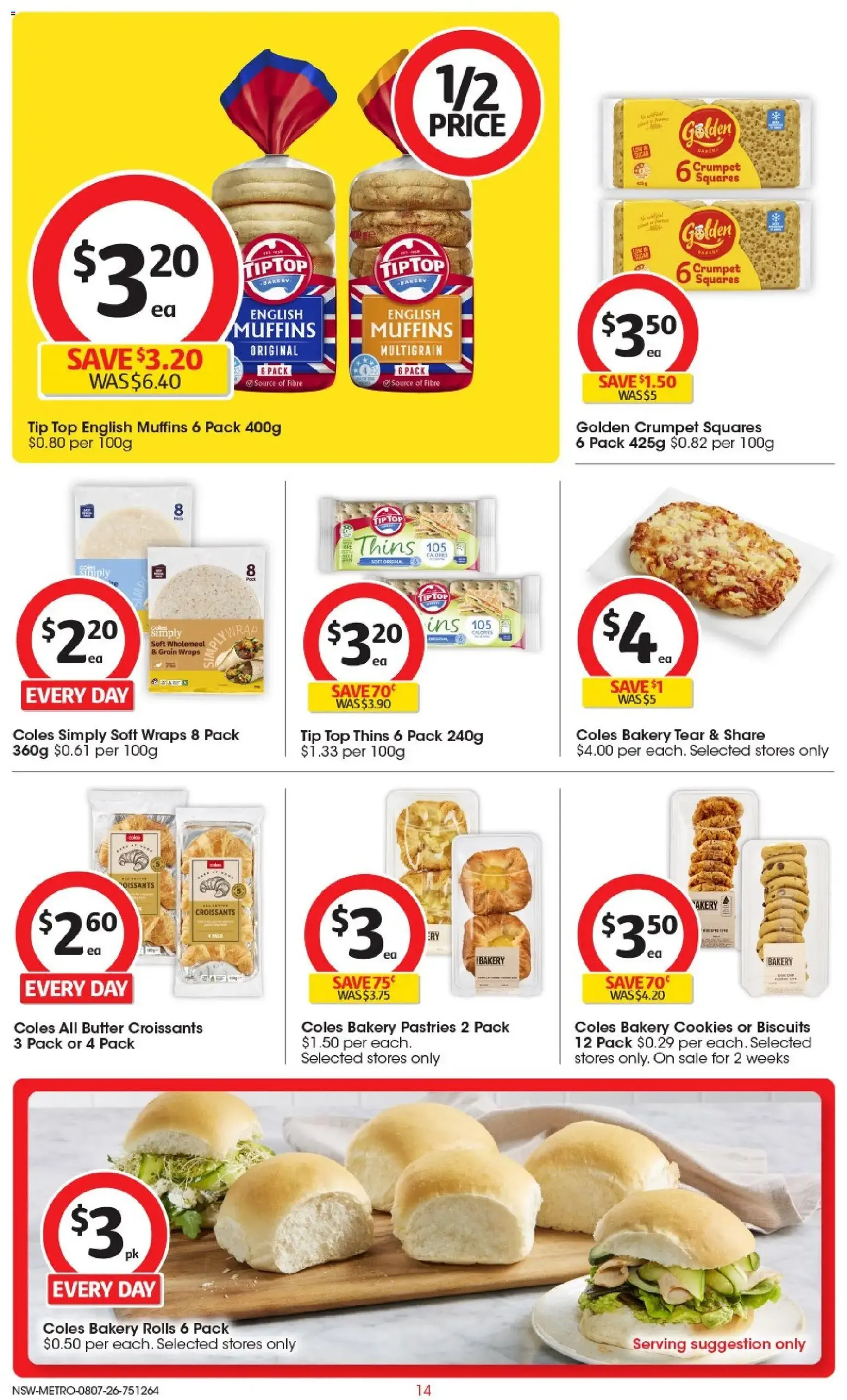 Coles catalogue - valid flyer from 08/07/2026, page 14 of 50