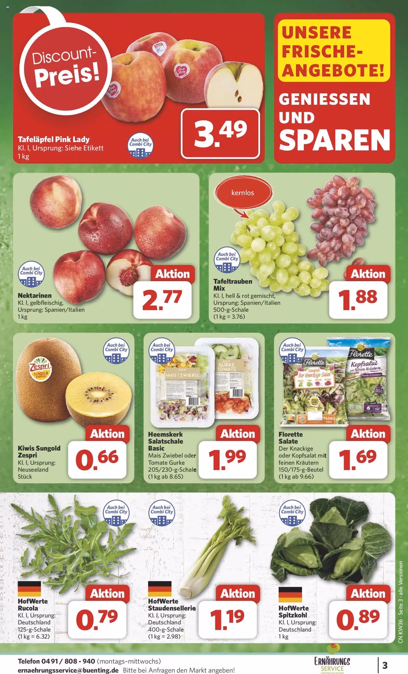 Combi Prospekt - Gültiger Prospekt ab 01.09.2025, Seite 3 von insgesamt 35