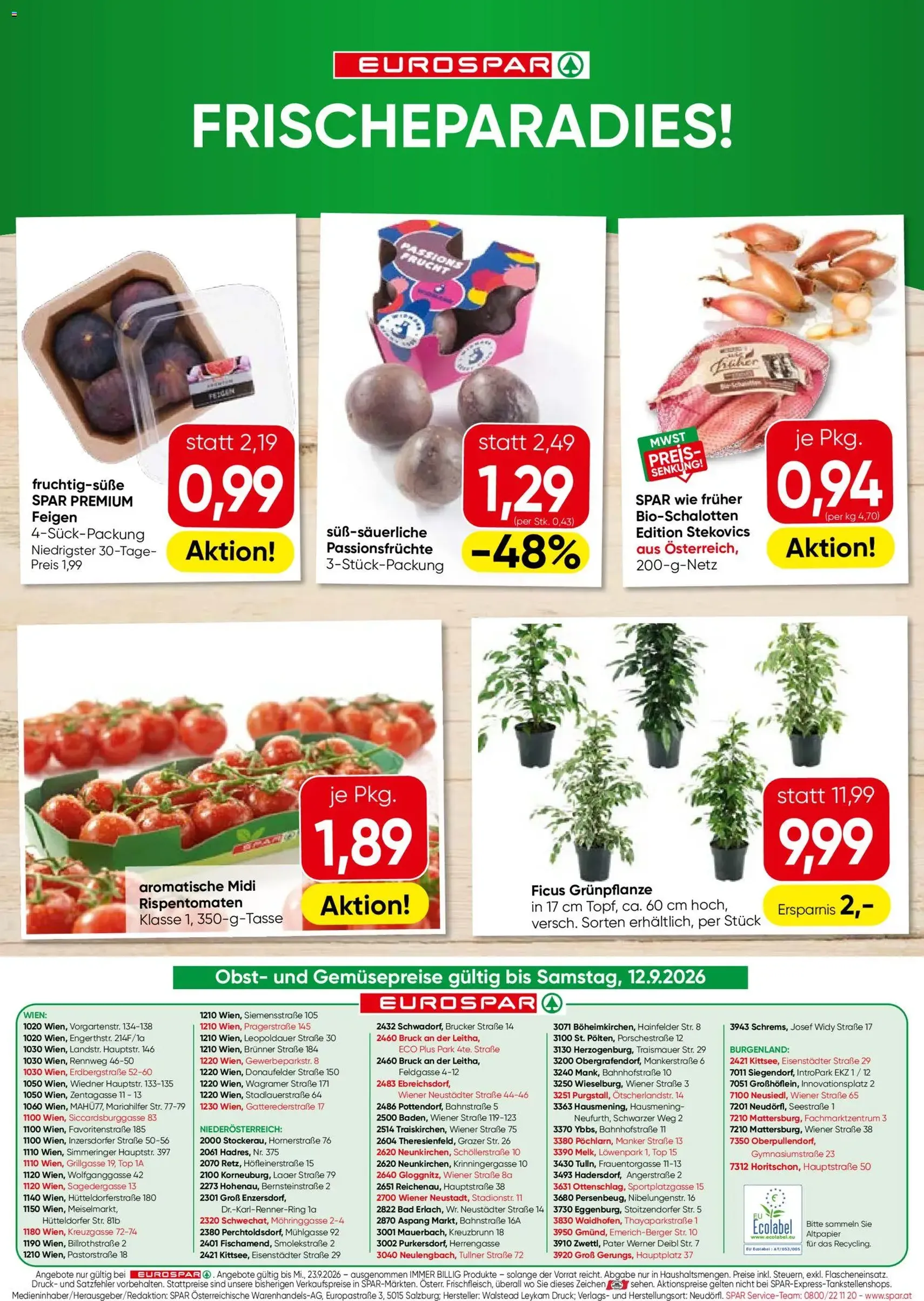 Eurospar Flugblatt - Gültiger Prospekt ab 10.09.2026, Seite 16 von insgesamt 16