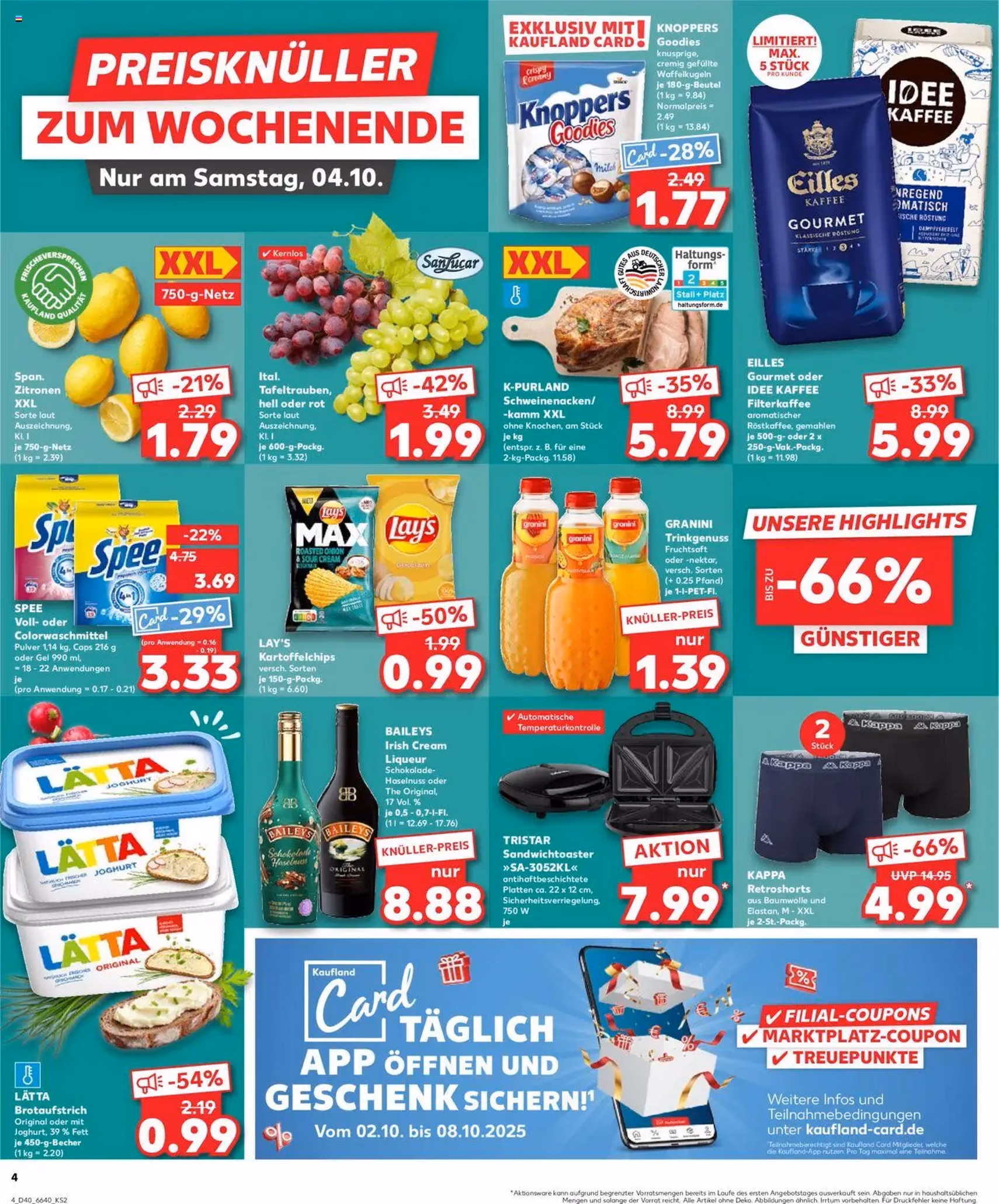 Kaufland Prospekt - Gültiger Prospekt ab 02.10.2025, Seite 4 von insgesamt 34