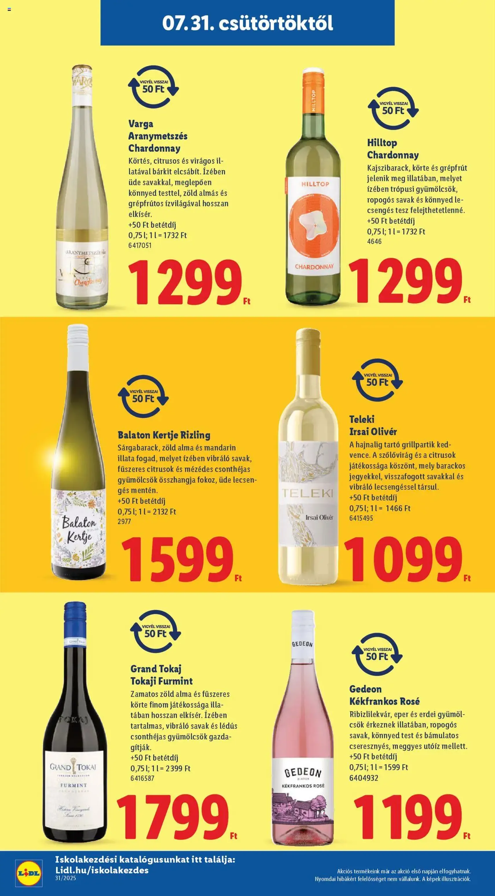 Lidl Akciós újság - 2025.07.31. érvényes szórólap 18 oldal 52 oldalból Lidl Akciós újság - 2025.07.31. érvényes szórólap 18 oldal 52 oldalból