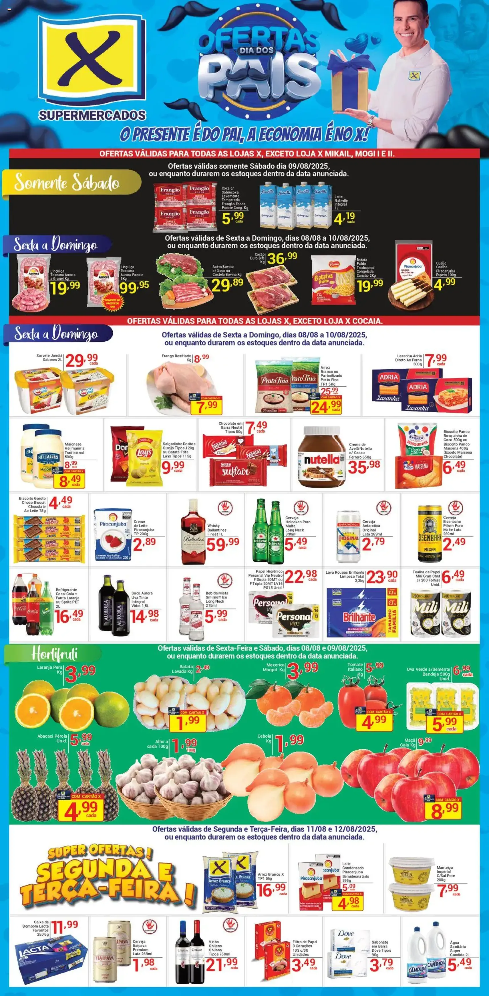 X Supermercados - Ofertas da semana - folheto válido a partir de 08/08/2025 página 1 de 2