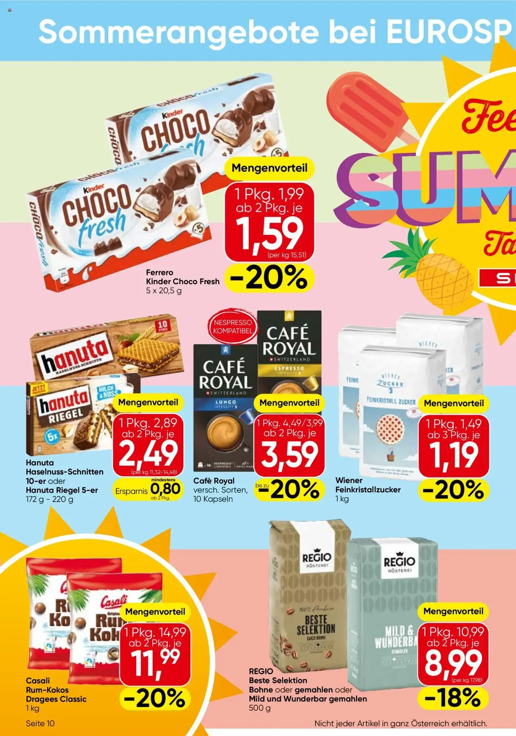 Eurospar Flugblatt - Gültiger Prospekt ab 14.08.2025, Seite 10 von insgesamt 16