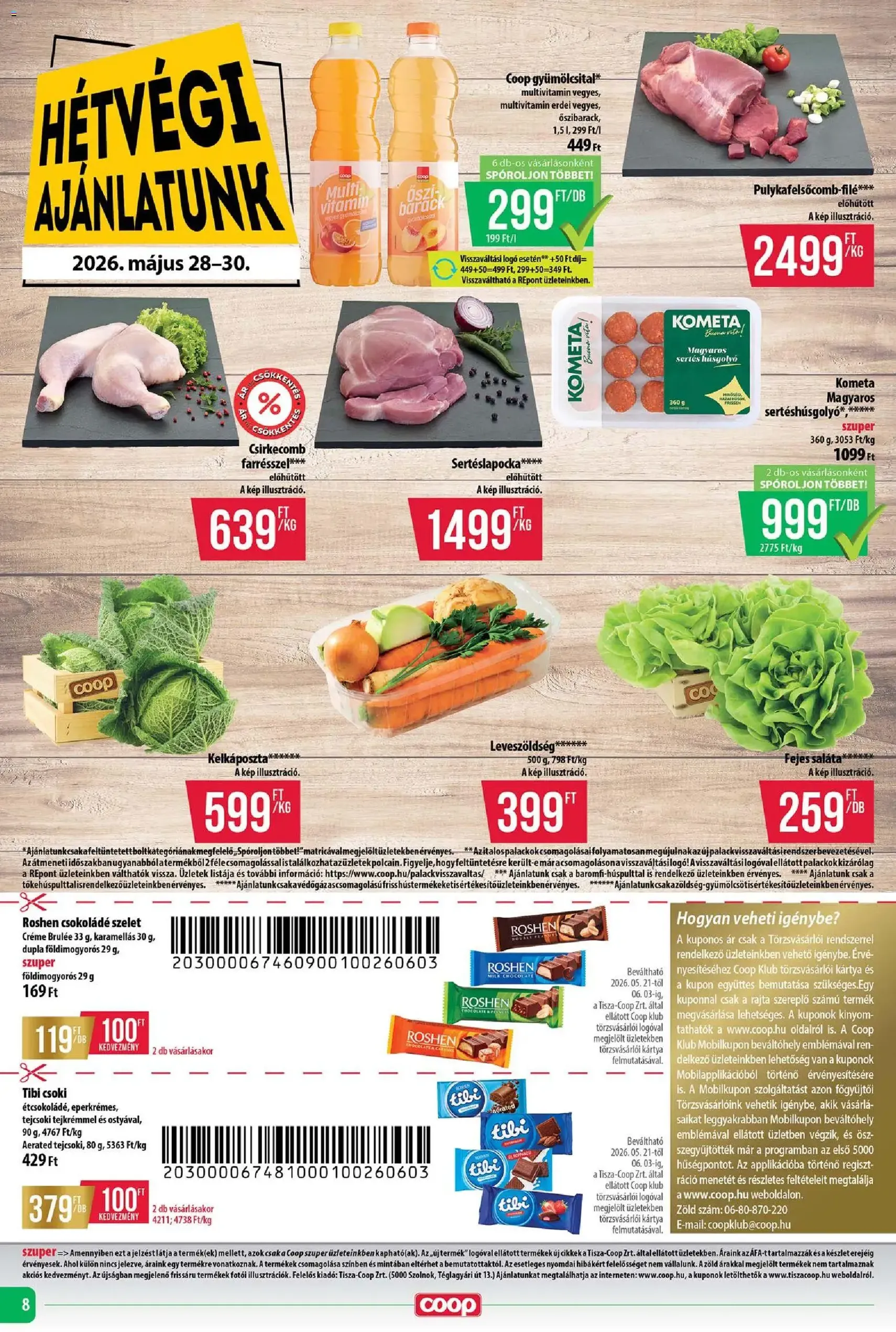 COOP Szolnok akciós újság - 2026.05.28. érvényes szórólap 8 oldal 8 oldalból