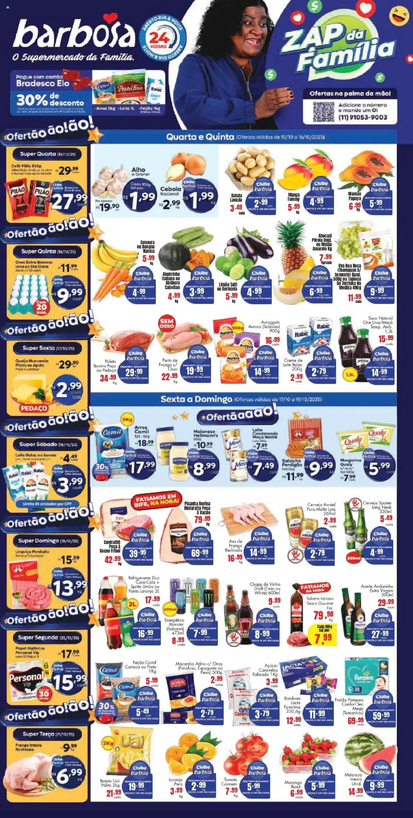 Barbosa Supermercados - Ofertas da semana - folheto válido a partir de 15/10/2025 página 1 de 4