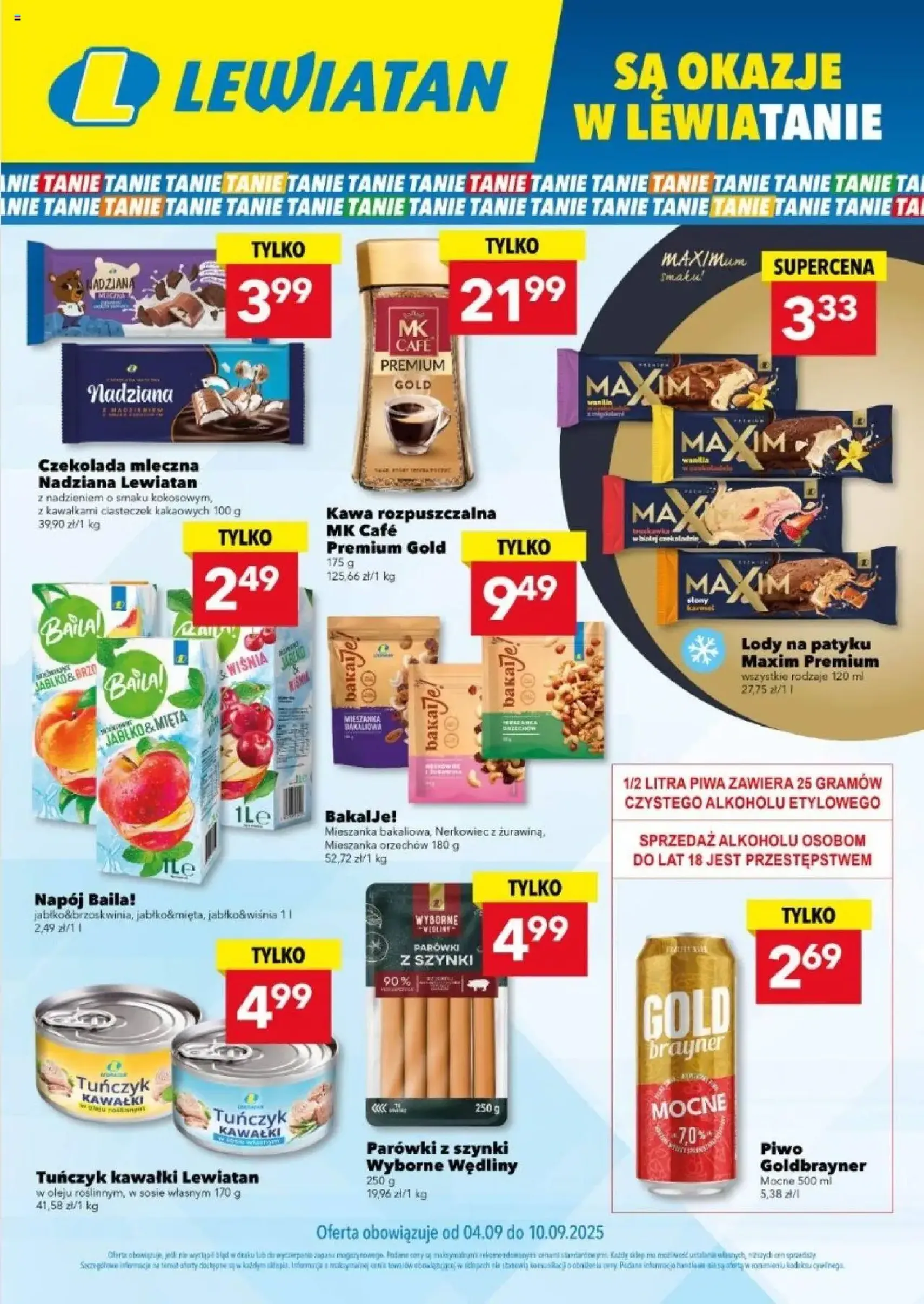 Lewiatan gazetka - Są okazje w Lewiatanie - ważny gazetka od 04.09.2025 strona 1 z 1