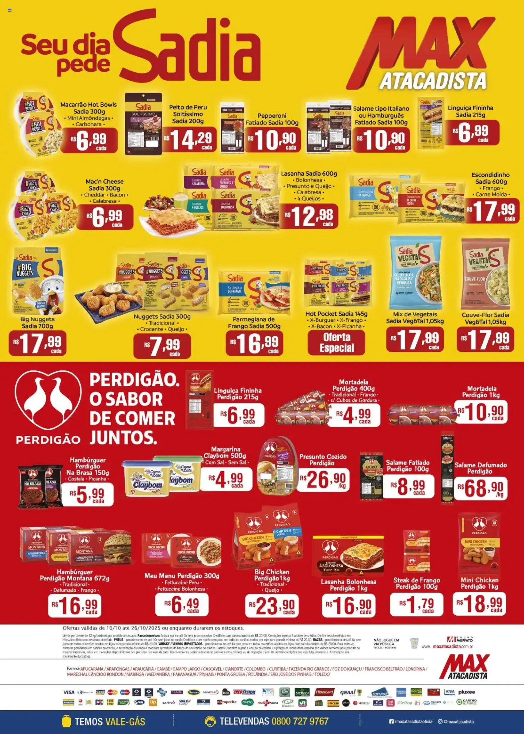Max Atacadista - Ofertas BRF - folheto válido a partir de 16/10/2025 página 1 de 1