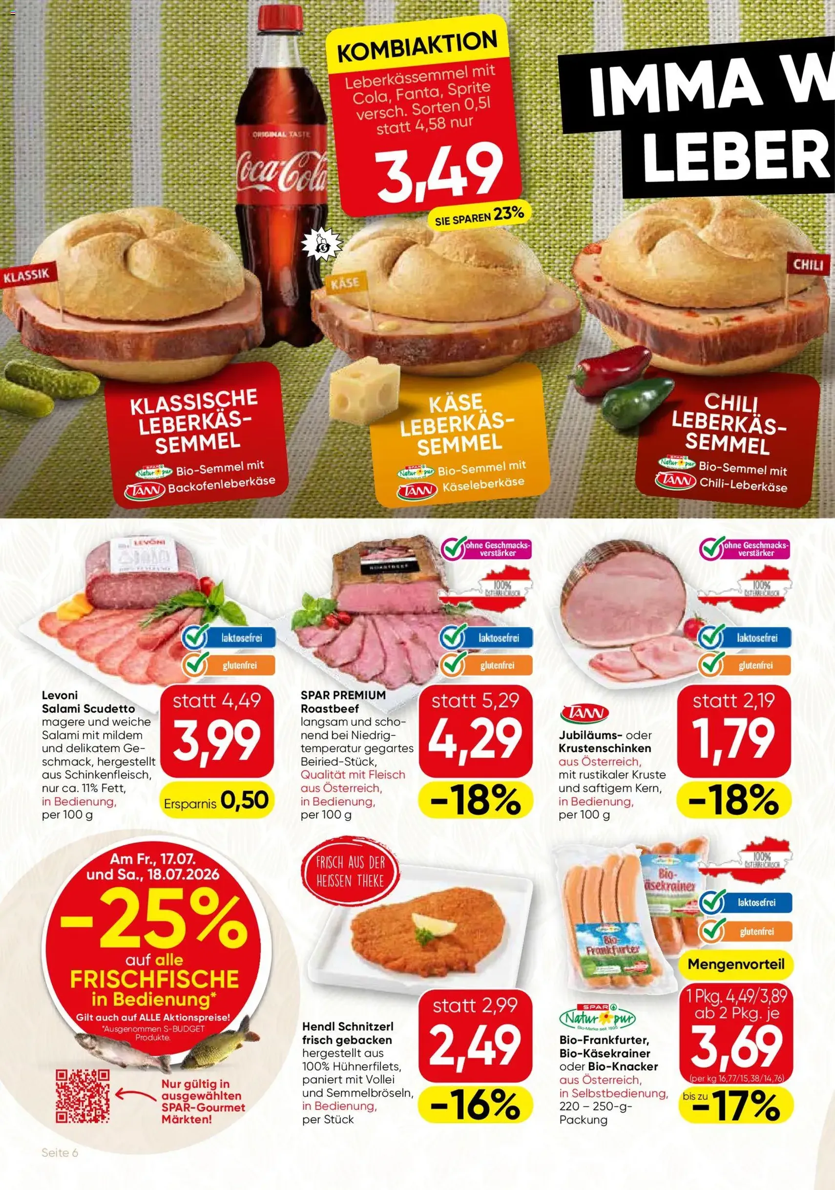 SPAR Gourmet Flugblatt - Gültiger Prospekt ab 16.07.2026, Seite 6 von insgesamt 12