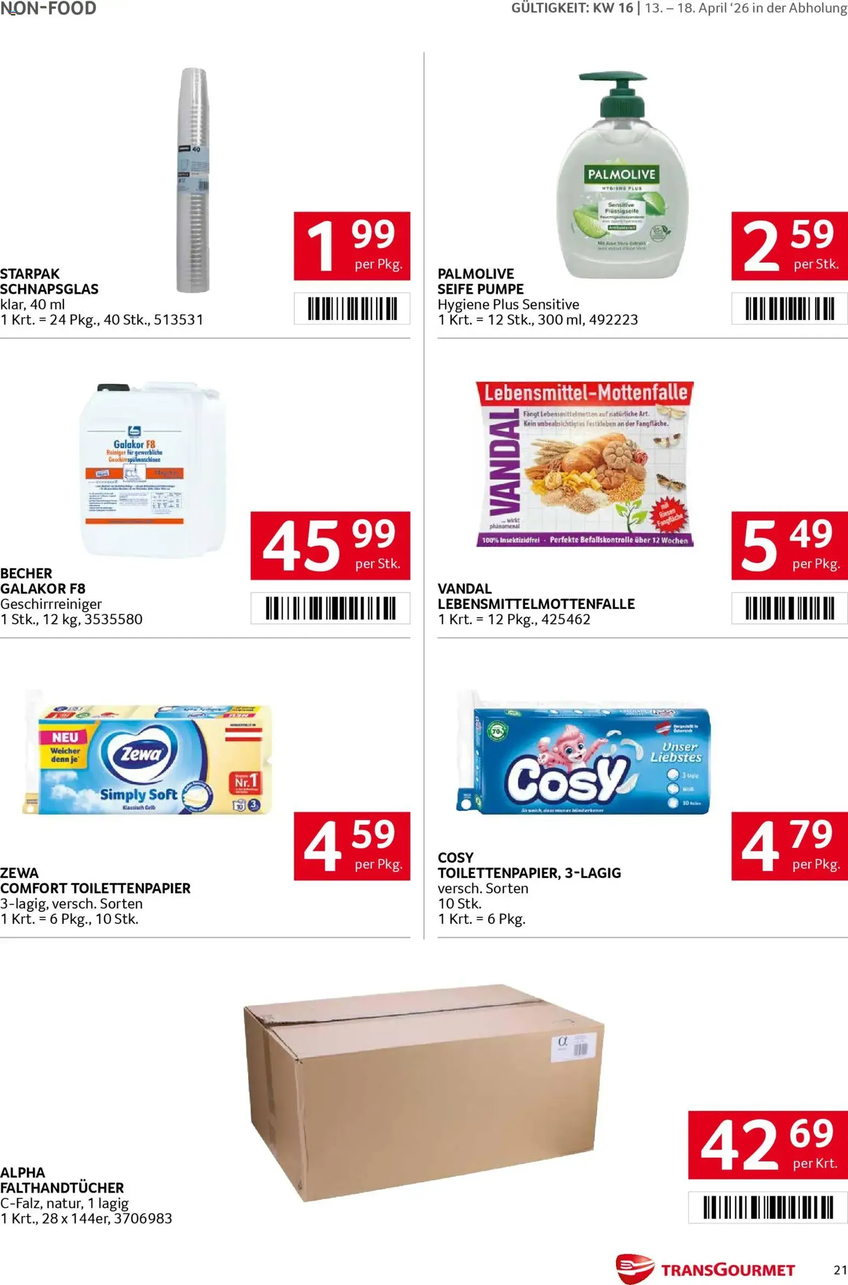Transgourmet Flugblatt - Gültiger Prospekt ab 13.04.2026, Seite 21 von insgesamt 28