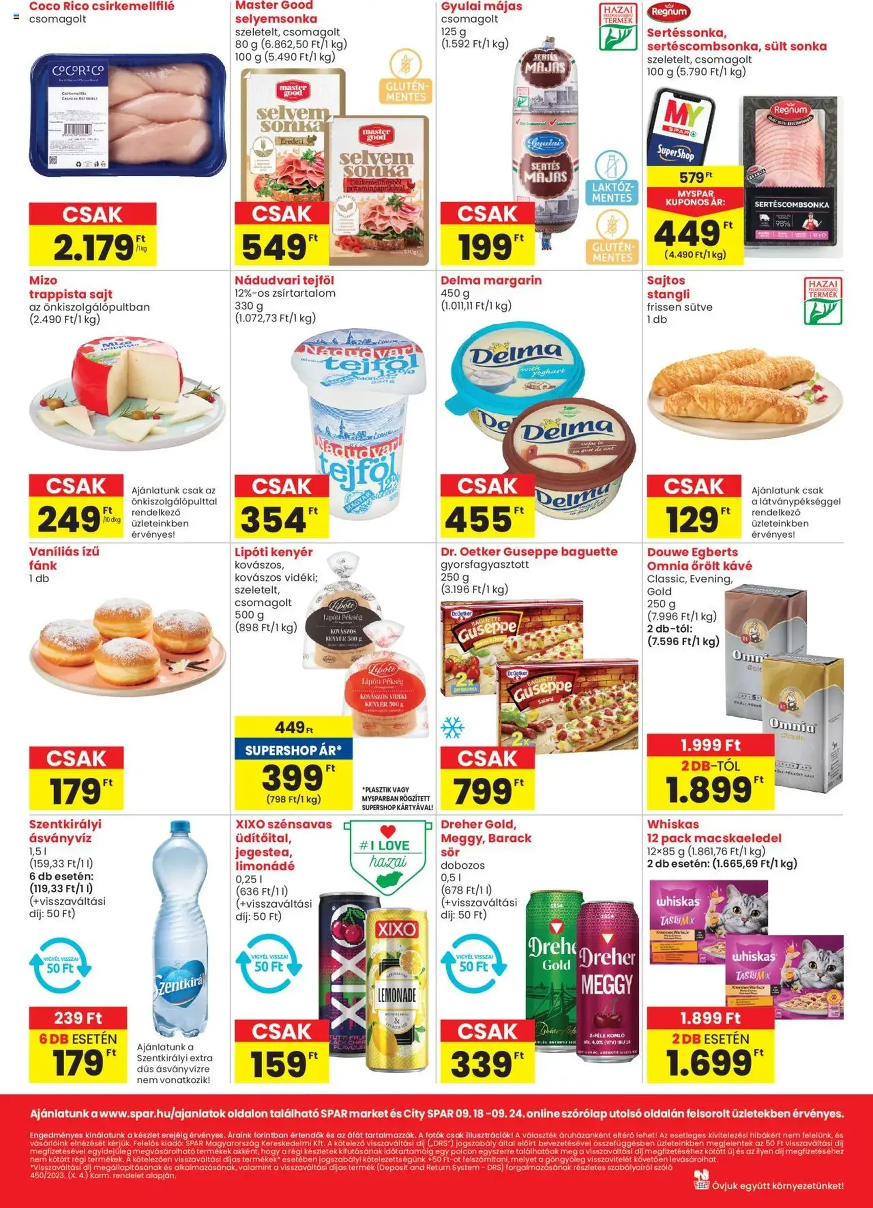 Spar Market Akciós újság - 2025.09.18. érvényes szórólap 2 oldal 3 oldalból