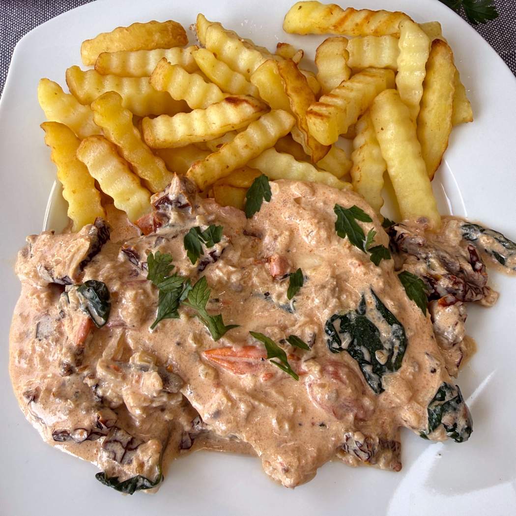 Kuracie prsia na sušených paradajkách