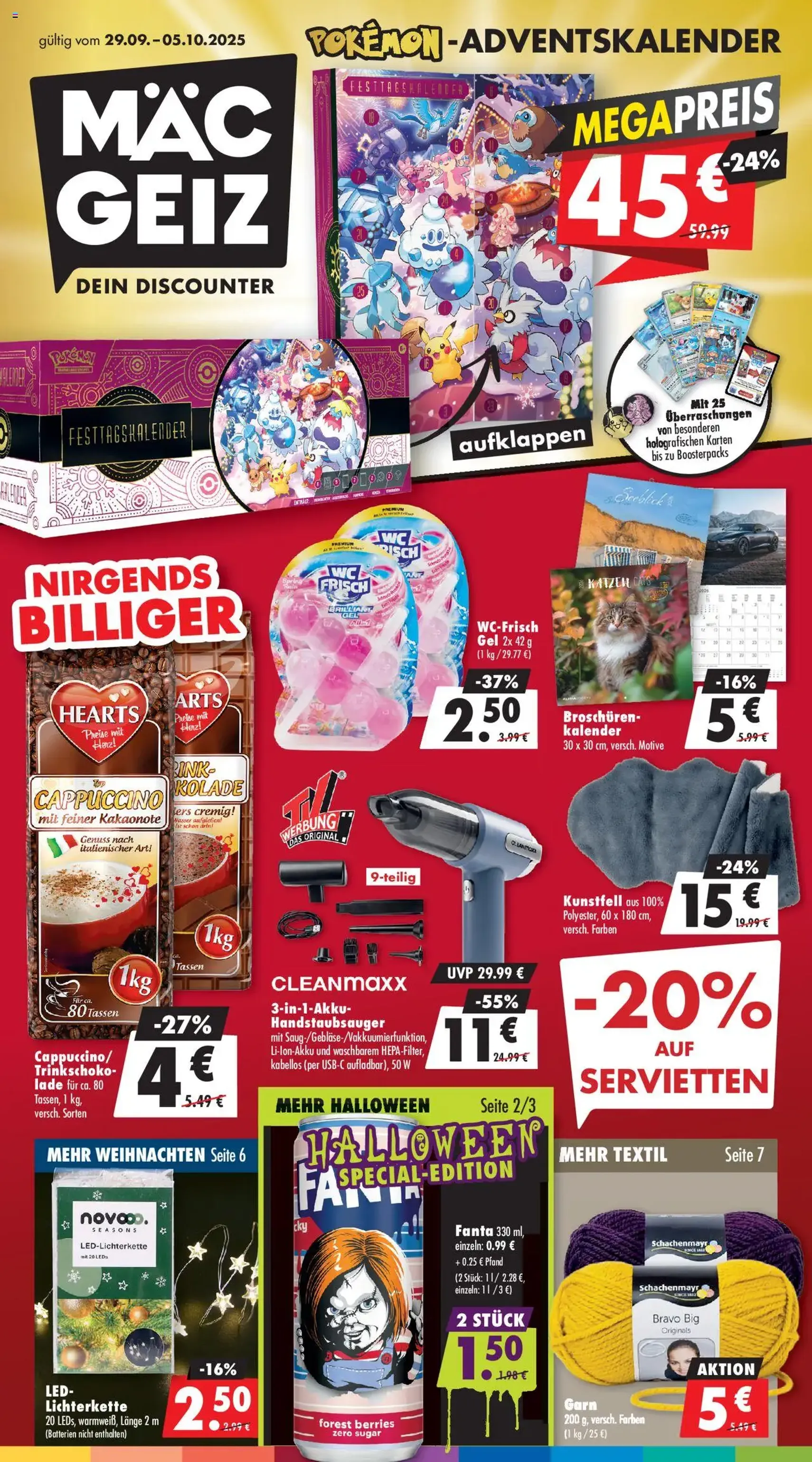 Mäc Geiz Prospekt - Gültiger Prospekt ab 29.09.2025, Seite 1 von insgesamt 8