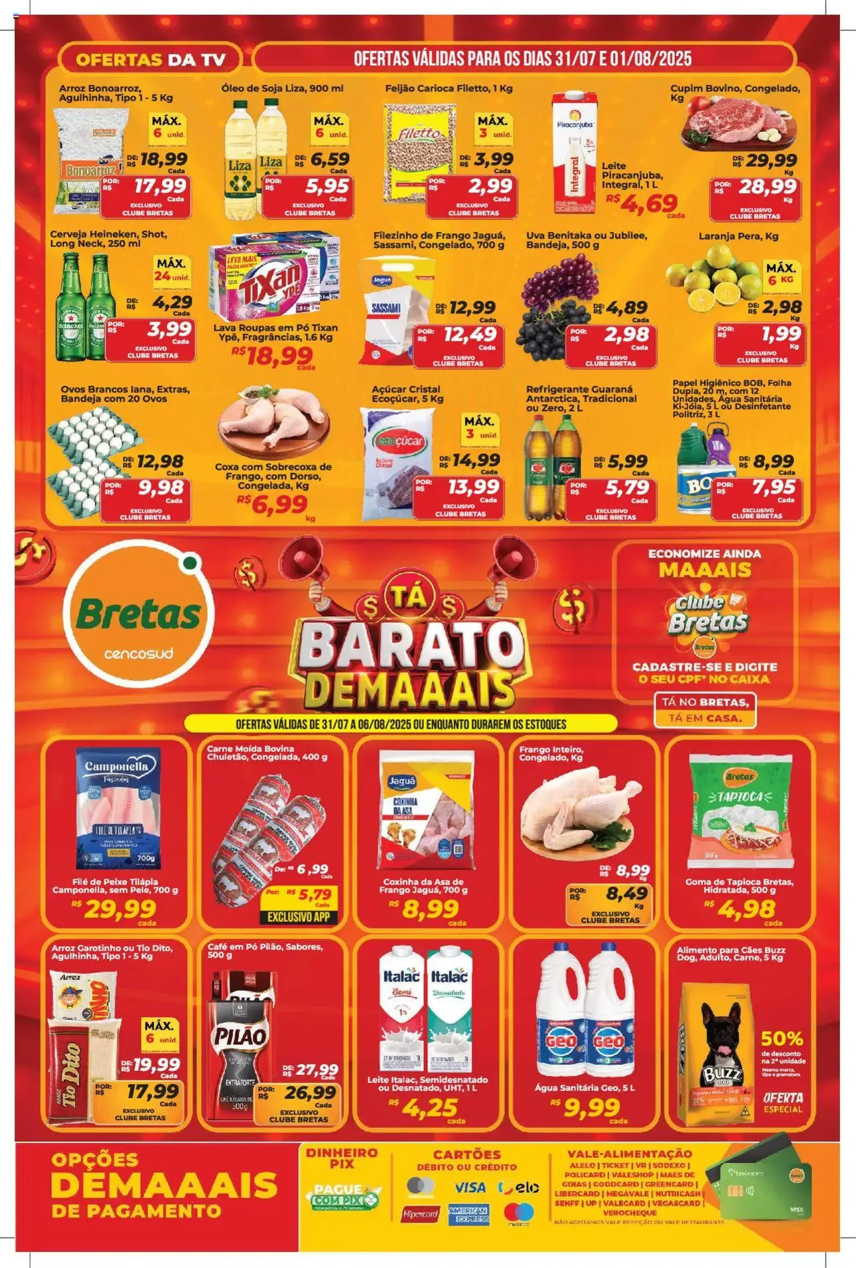 Bretas - Ofertas da semana - folheto válido a partir de 31/07/2025 página 1 de 2