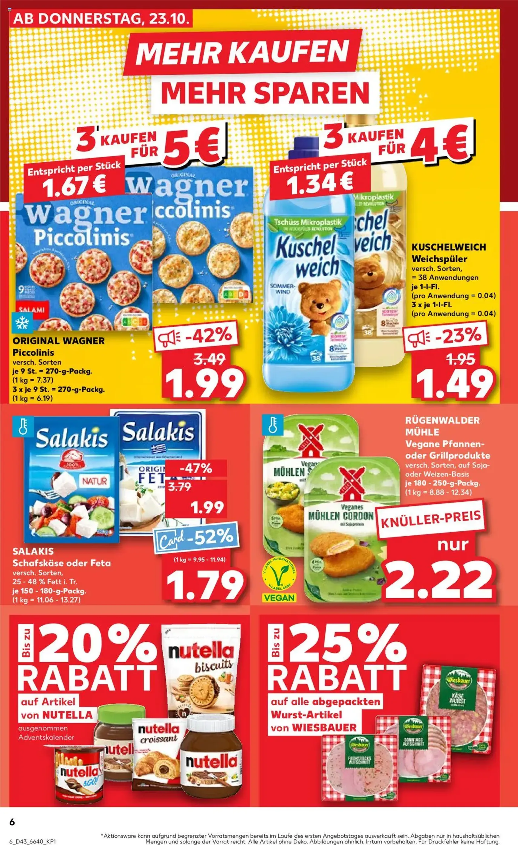 Kaufland Prospekt - Gültiger Prospekt ab 23.10.2025, Seite 6 von insgesamt 61 Kaufland Prospekt - Gültiger Prospekt ab 23.10.2025, Seite 6 von insgesamt 61