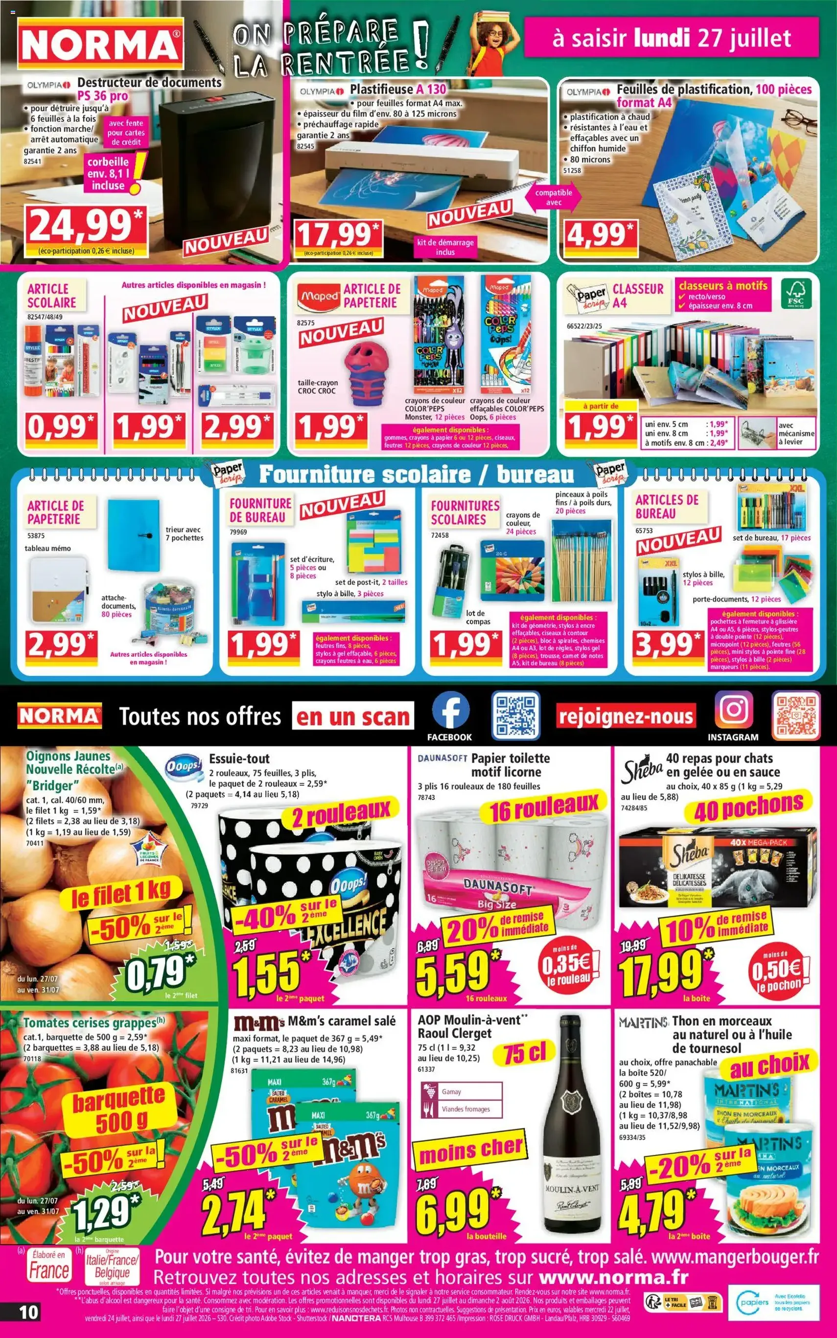 Norma catalogue - brochure valable à partir du 22/07/2026, page 10 sur 12
