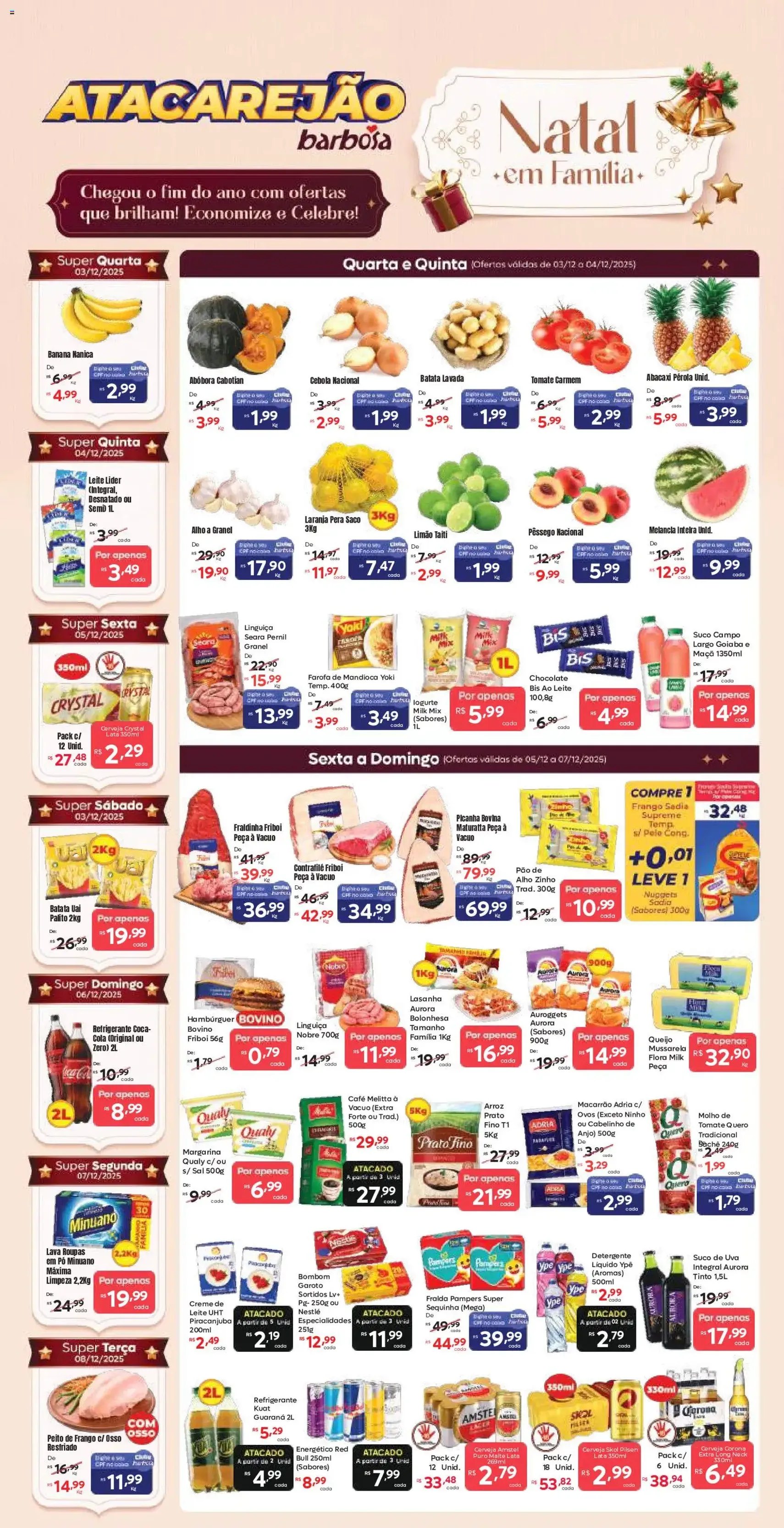 Barbosa Supermercados - Ofertas da semana - folheto válido a partir de 03/12/2025 página 1 de 4