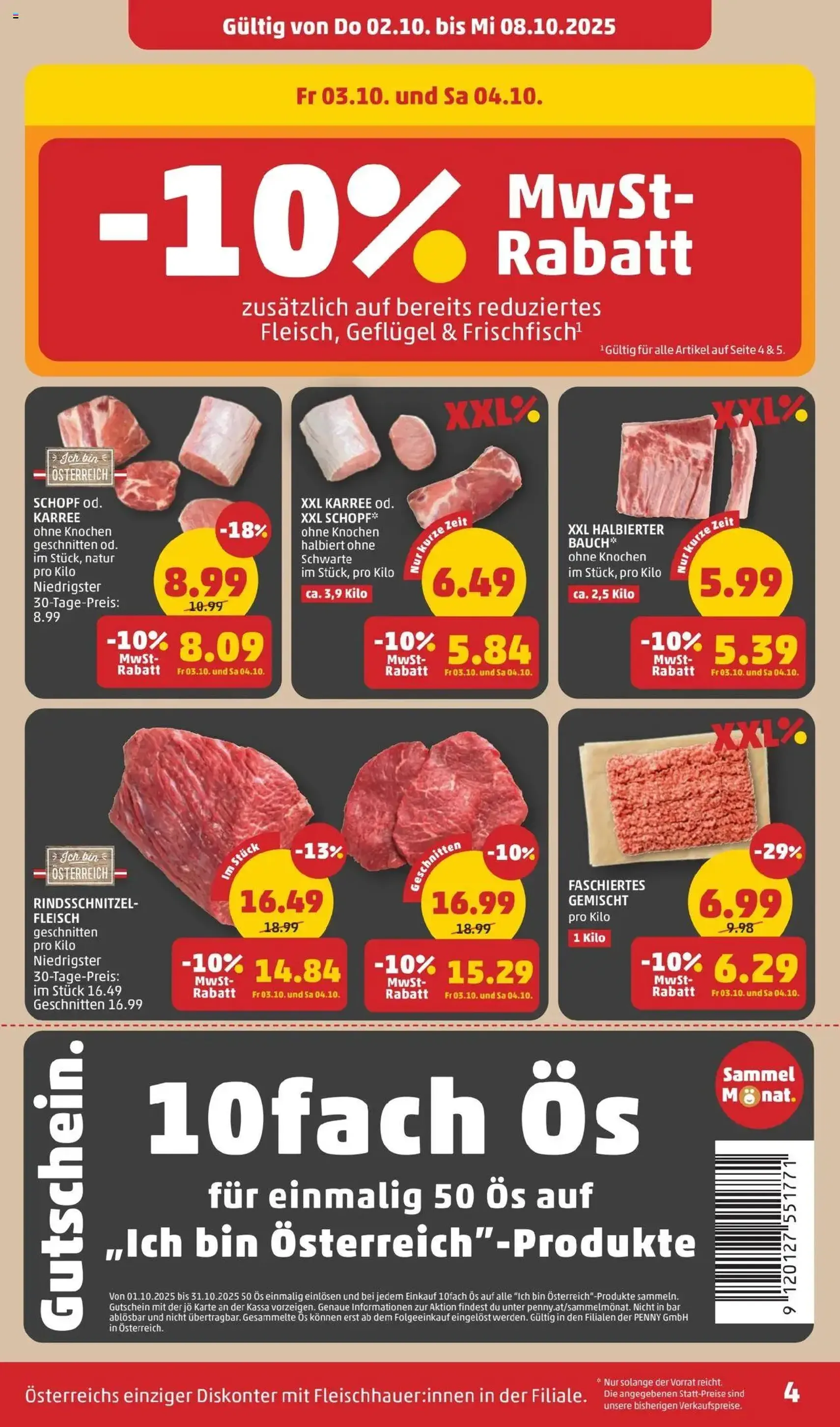 Penny Markt Flugblatt - Gültiger Prospekt ab 02.10.2025, Seite 4 von insgesamt 32