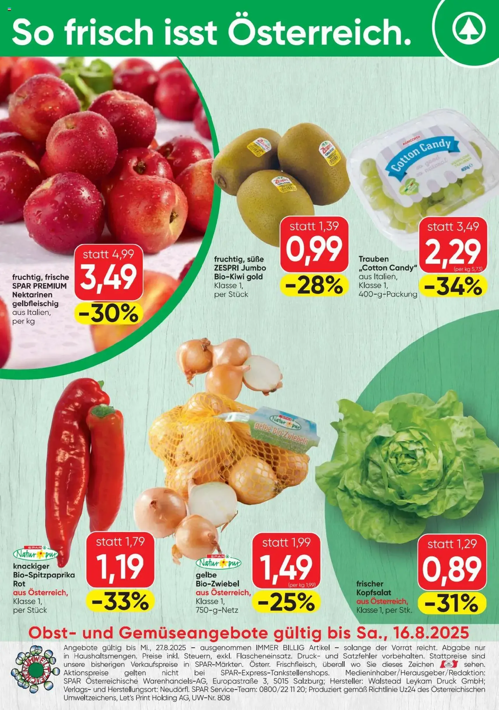 Spar Flugblatt - Gültiger Prospekt ab 14.08.2025, Seite 20 von insgesamt 20