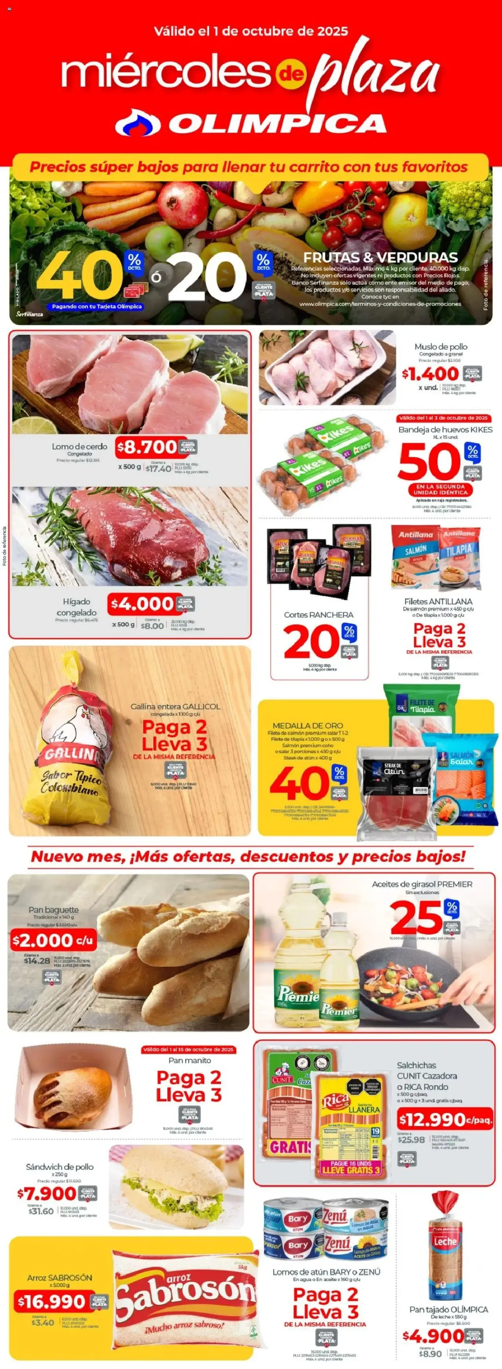 Olímpica - Miércoles de plaza - folleto válido desde 01/10/2025 página 1 de 2
