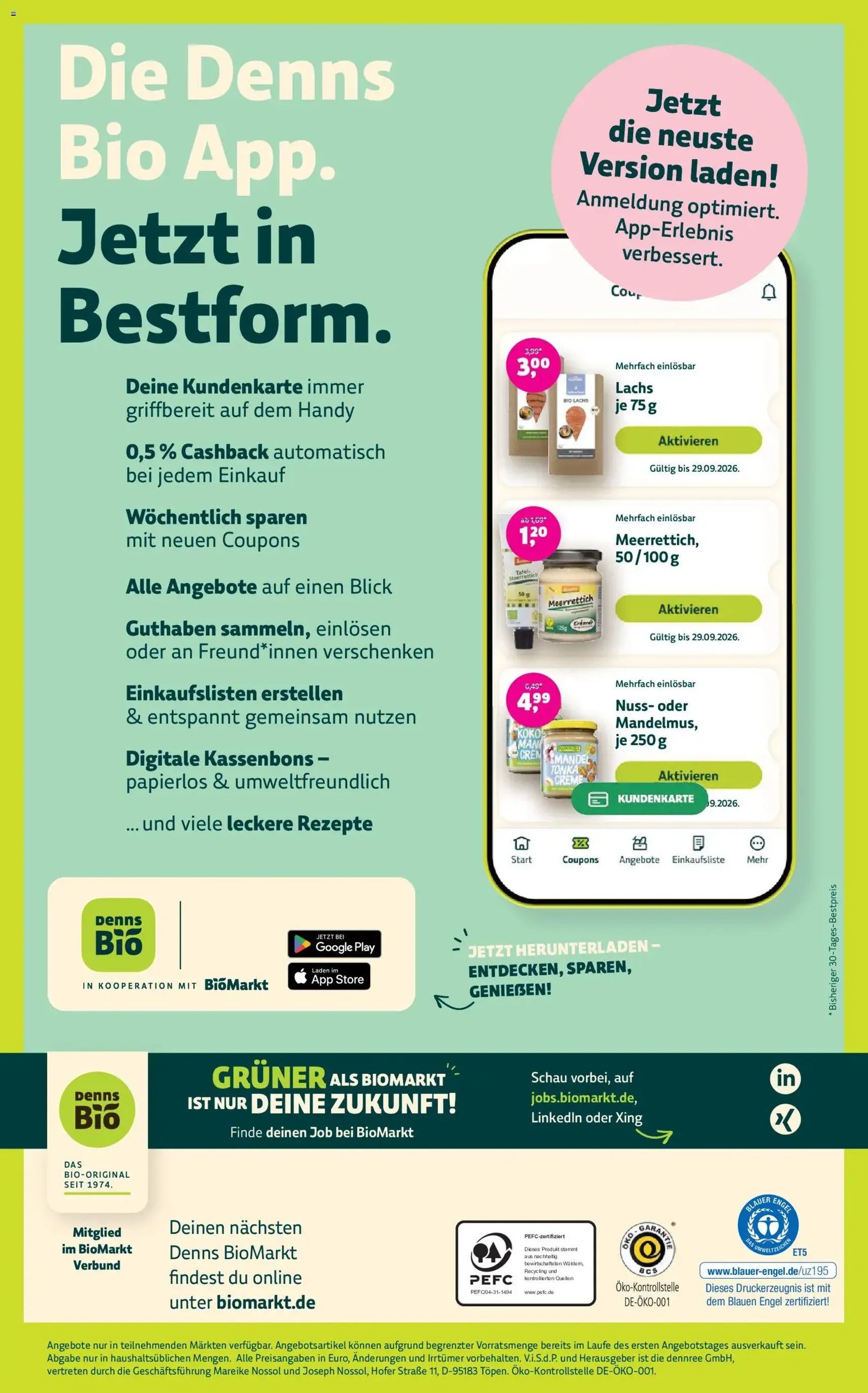 Denns BioMarkt Angebote - Gültiger Prospekt ab 23.09.2026, Seite 16 von insgesamt 16