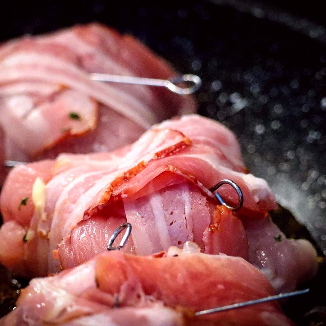 Baconbe tekert karaj