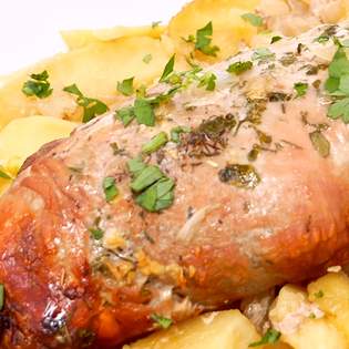 Recipe preview Homemade chicken tenderloin with potatoes recipe