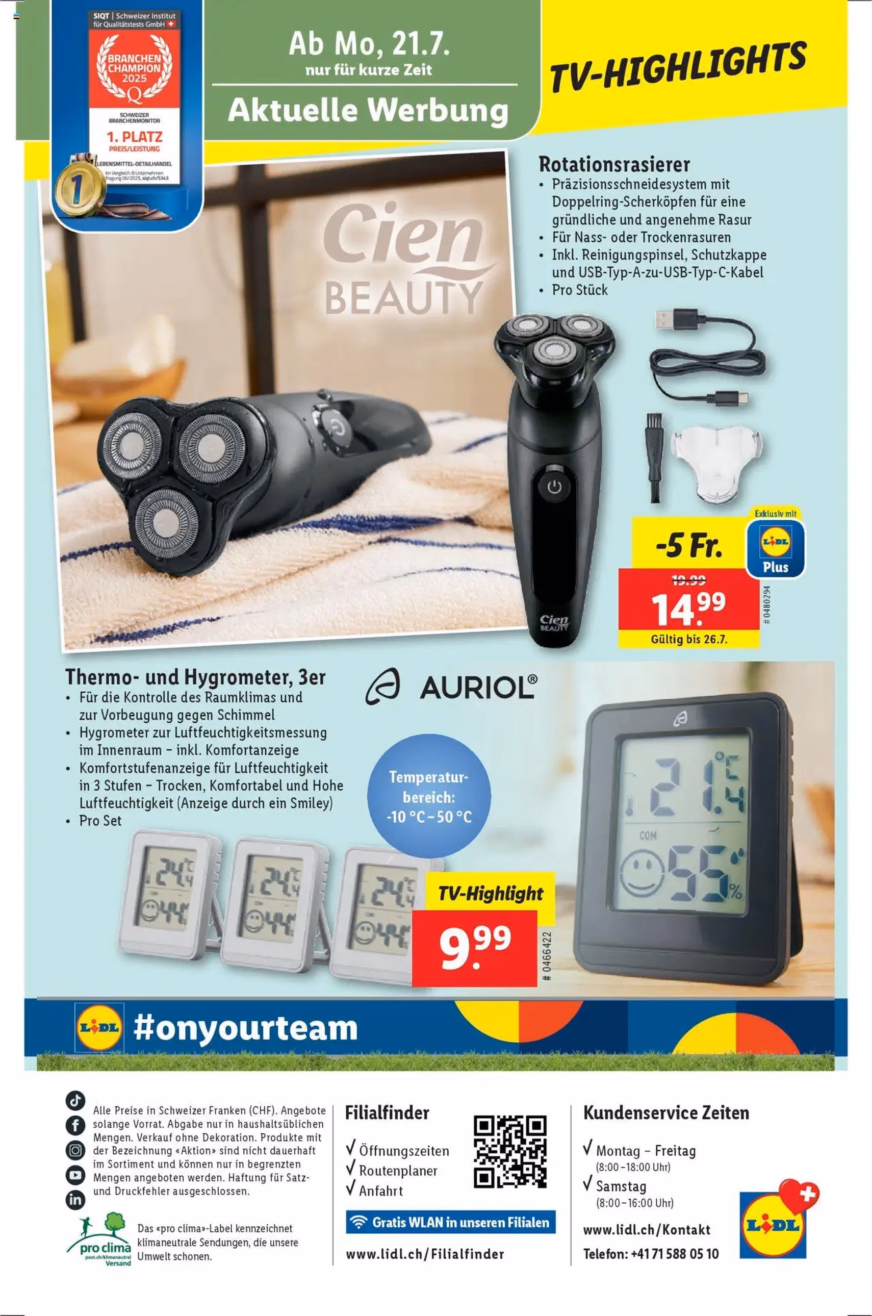 Lidl Aktionen - Gültiger Prospekt ab 17.07.2025, Seite 34 von insgesamt 34 Lidl Aktionen - Gültiger Prospekt ab 17.07.2025, Seite 34 von insgesamt 34