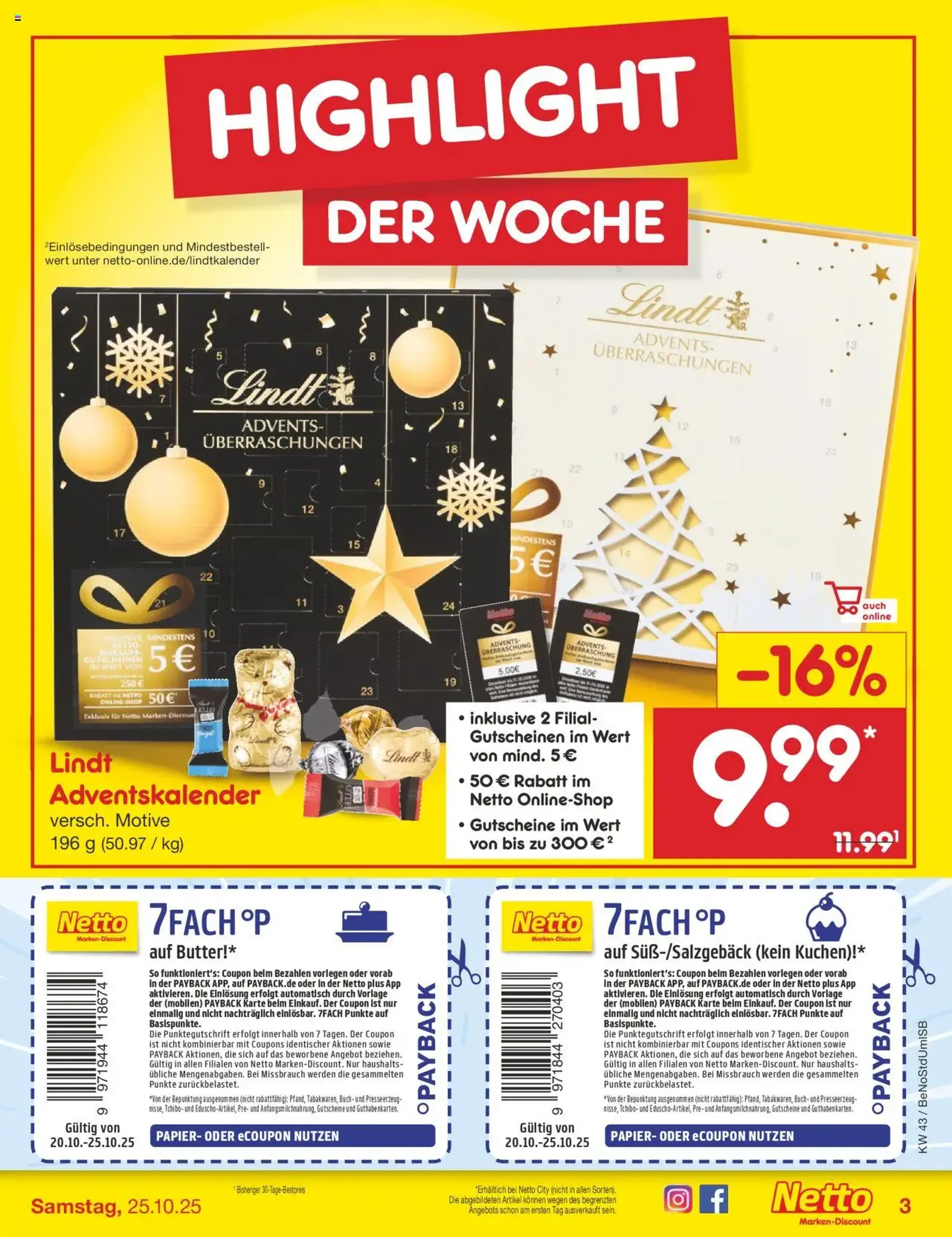 Netto Marken-Discount Prospekt - Gültiger Prospekt ab 20.10.2025, Seite 3 von insgesamt 69 Netto Marken-Discount Prospekt - Gültiger Prospekt ab 20.10.2025, Seite 3 von insgesamt 69