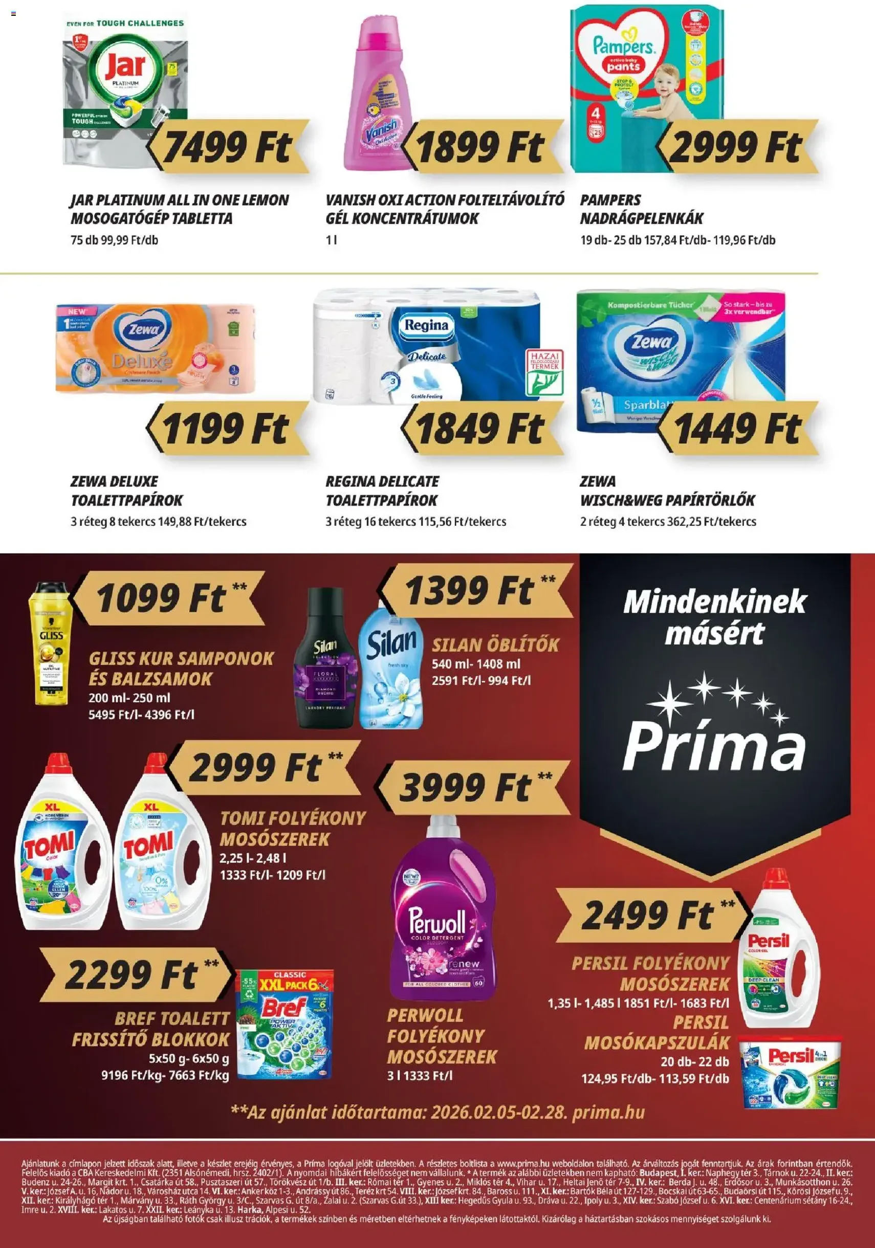 CBA Príma Akciós újság - 2026.02.12. érvényes szórólap 12 oldal 12 oldalból
