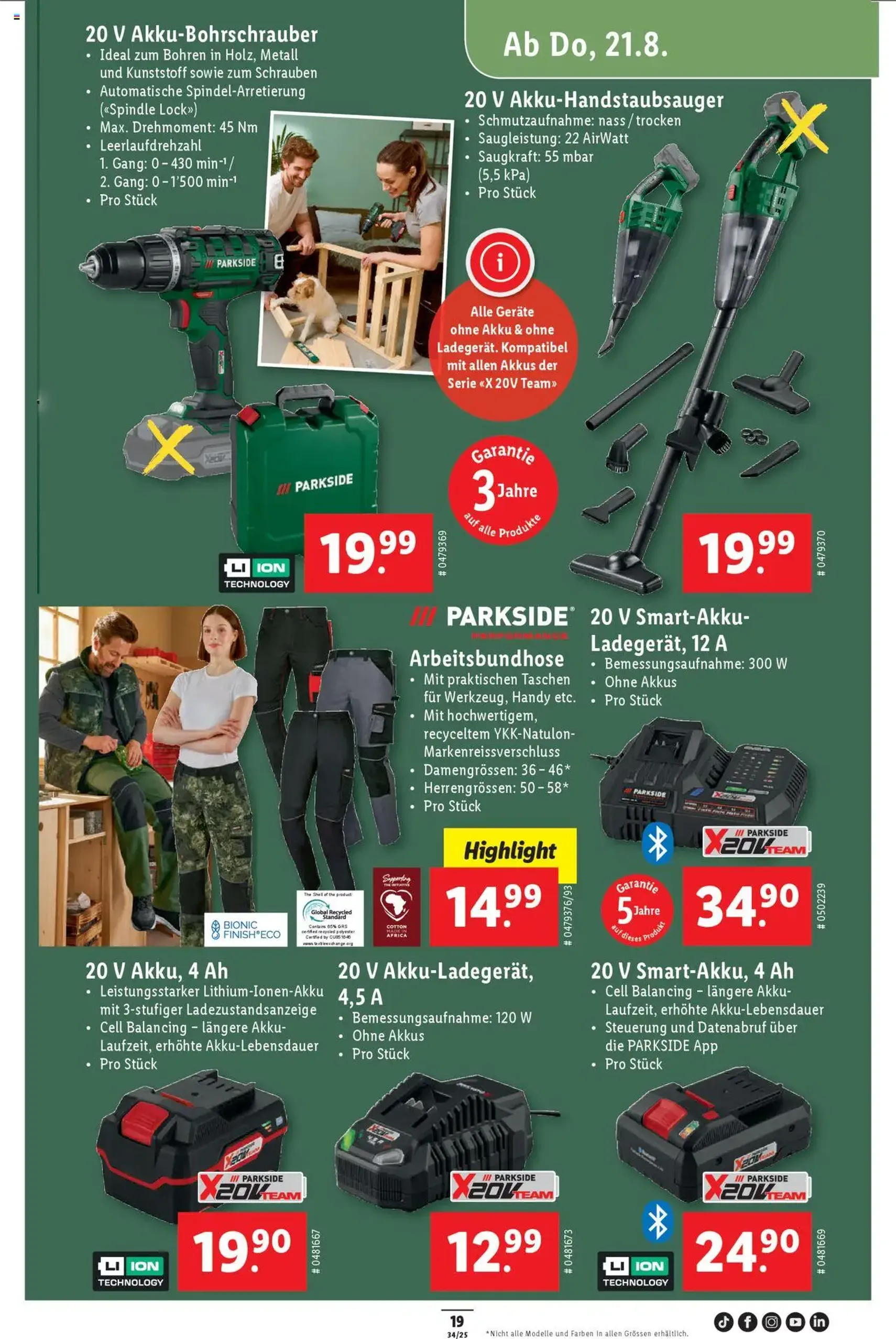 Lidl Aktionen - Gültiger Prospekt ab 21.08.2025, Seite 21 von insgesamt 34