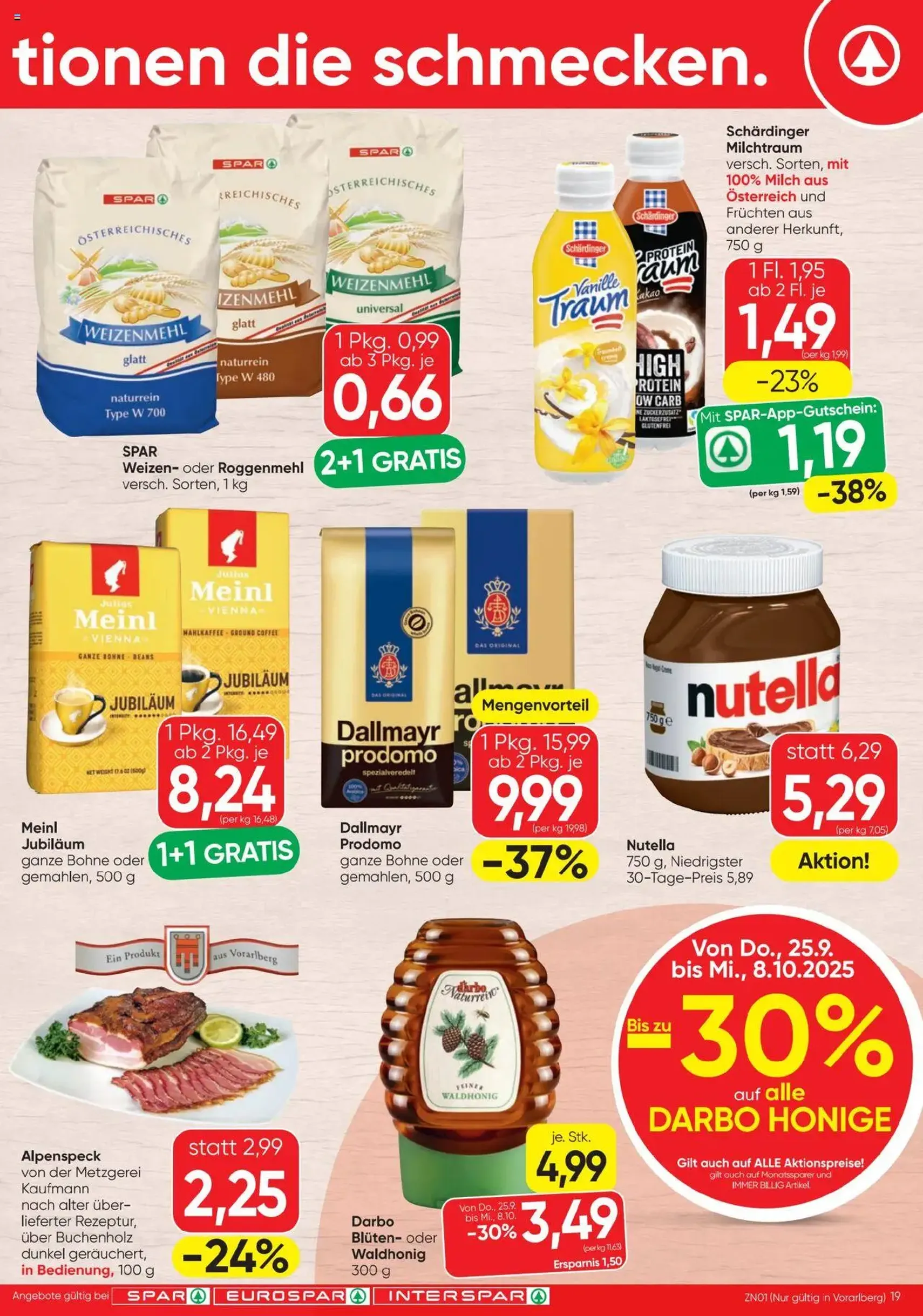 Spar Flugblatt - Gültiger Prospekt ab 25.09.2025, Seite 19 von insgesamt 24