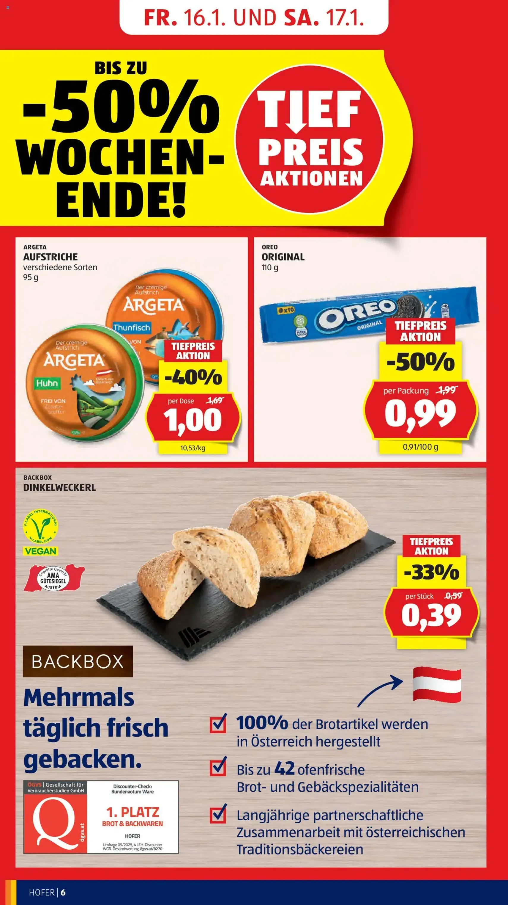 Hofer Flugblatt - Gültiger Prospekt ab 14.01.2026, Seite 8 von insgesamt 41