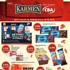 KARMEN CBA leták - náhľad letáku platný od 01.10.2026