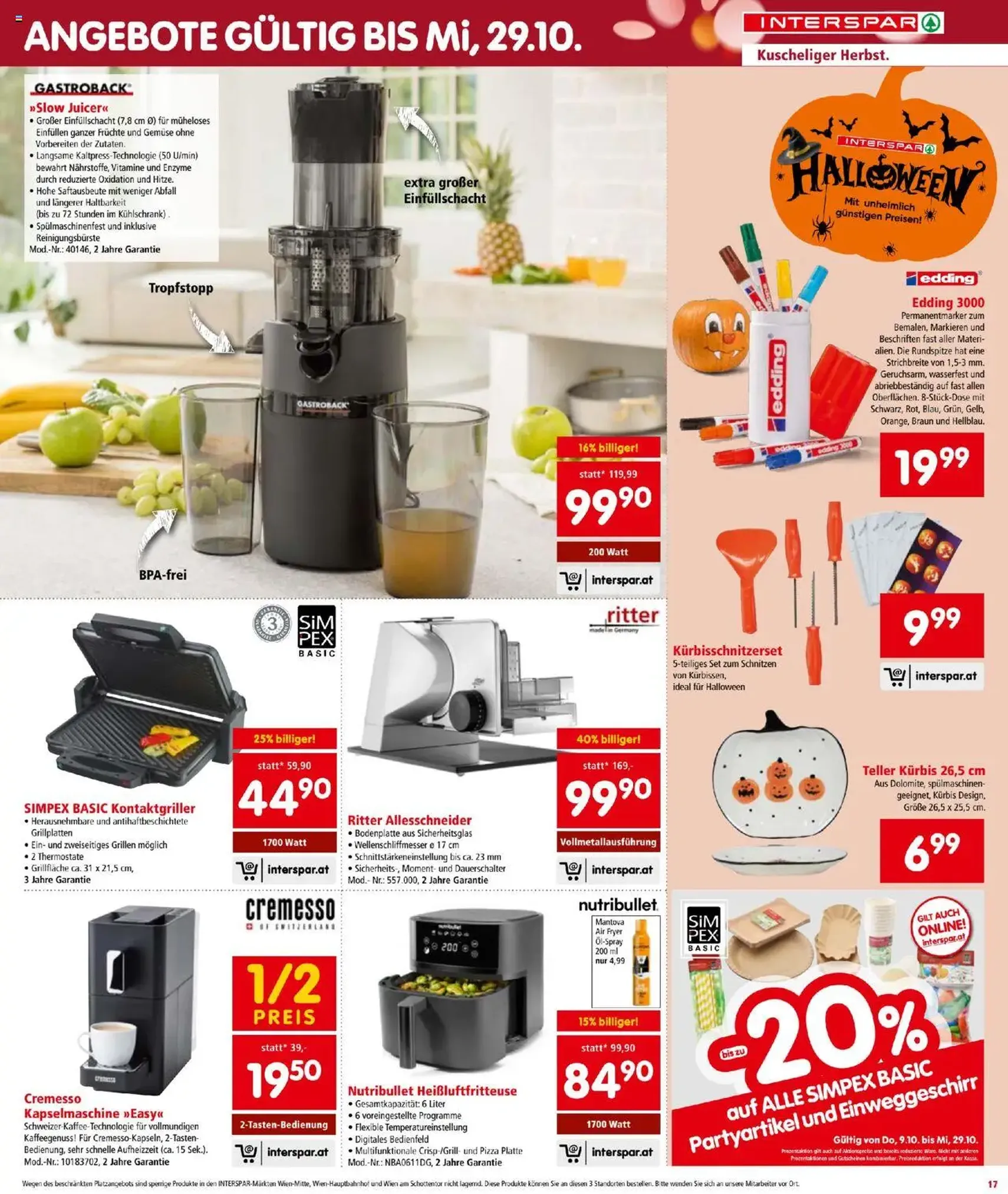 Interspar Flugblatt - Gültiger Prospekt ab 09.10.2025, Seite 17 von insgesamt 20