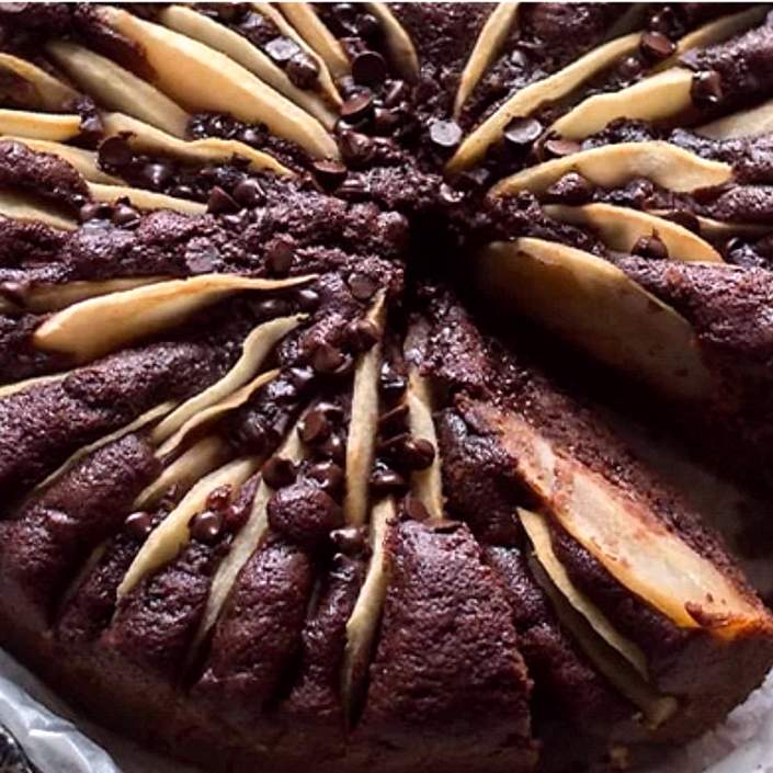 Pere e cioccolato torta