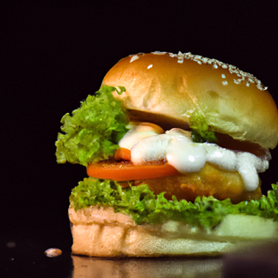 Recipe preview Crispy Ground Chicken Burgers with Mayo Sauce