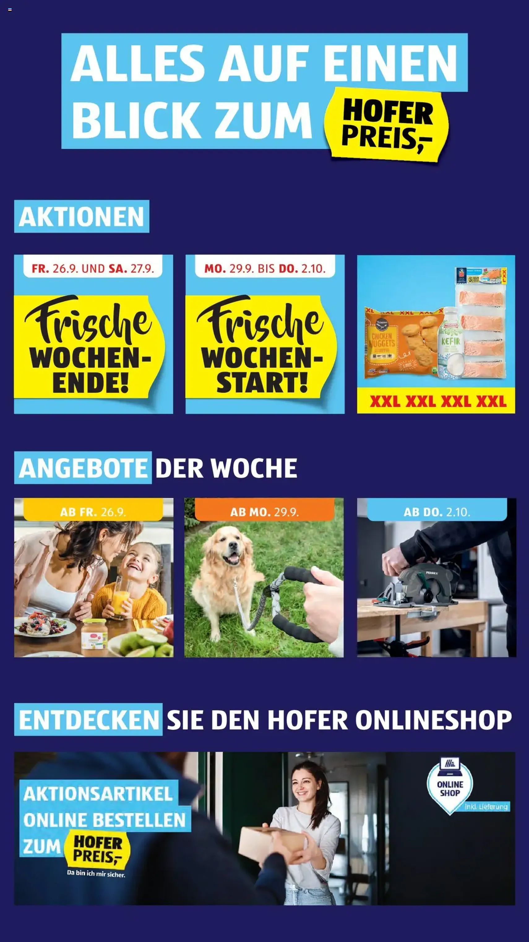 Hofer Flugblatt - Gültiger Prospekt ab 26.09.2025, Seite 2 von insgesamt 50