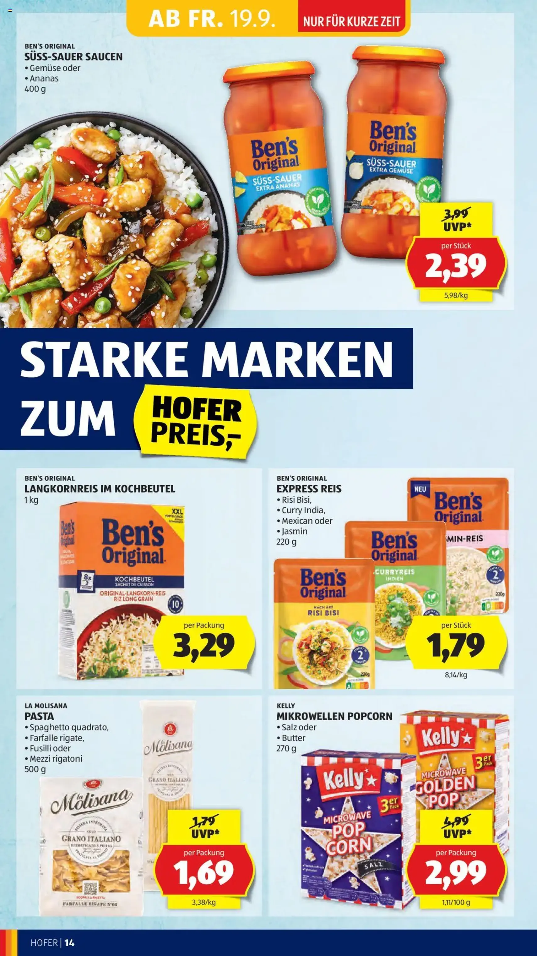 Hofer Flugblatt - Gültiger Prospekt ab 19.09.2025, Seite 16 von insgesamt 49