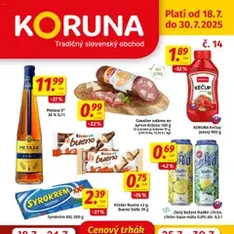 Koruna leták - náhľad letáku platný od 18.07.2025