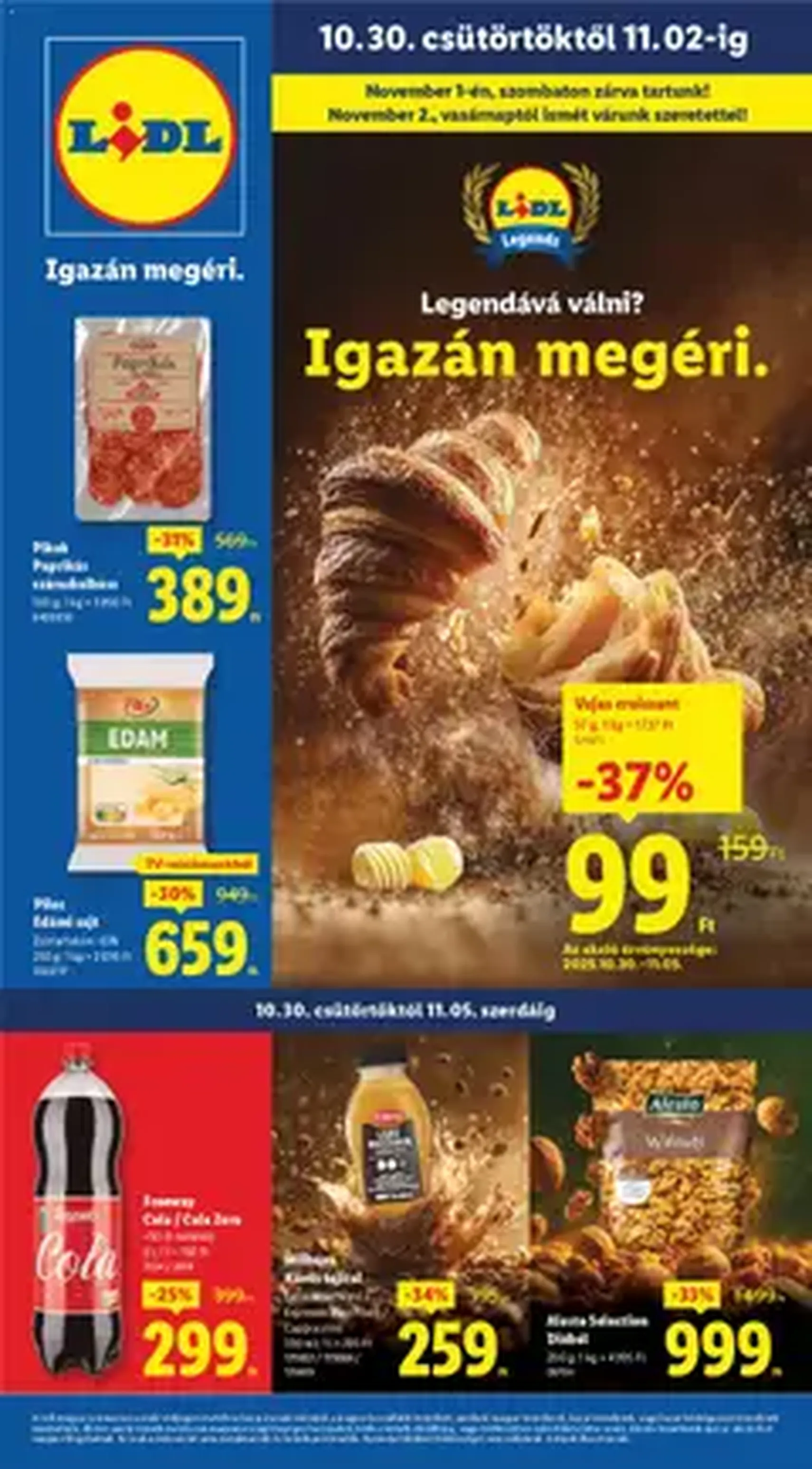 Lidl Akciós újság - 2025.10.30. érvényes szórólap 1 oldal 1 oldalból
