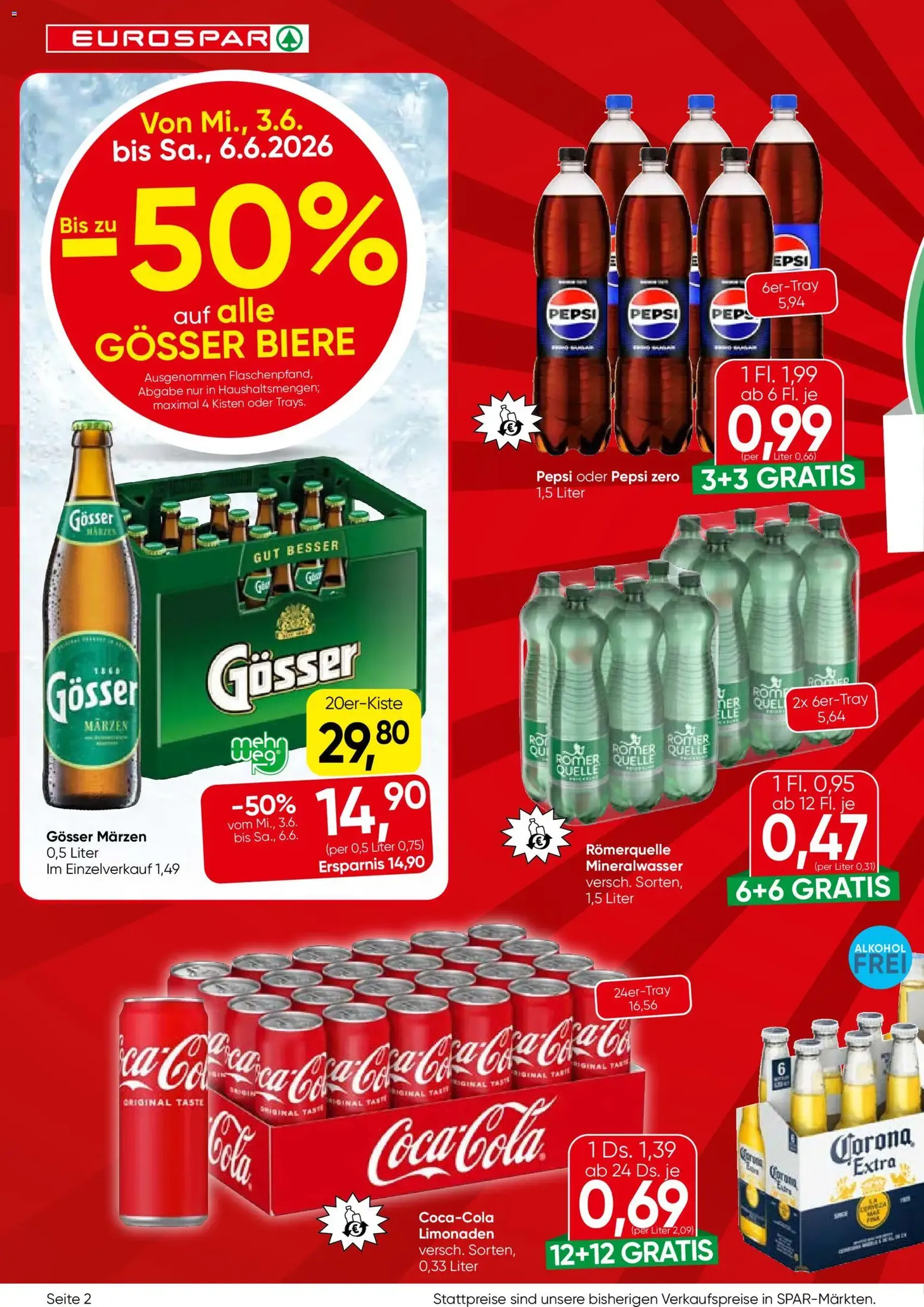 Eurospar Flugblatt - Gültiger Prospekt ab 03.06.2026, Seite 2 von insgesamt 16