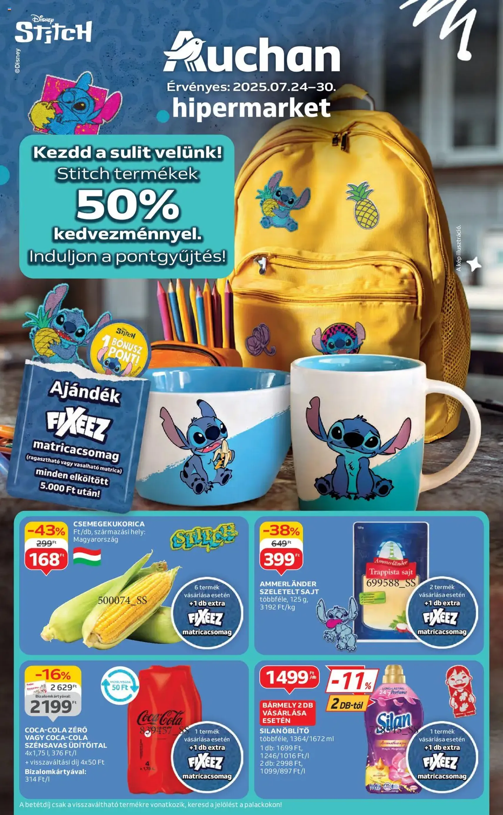 Auchan Akciós újság - 2025.07.24. érvényes szórólap 1 oldal 60 oldalból