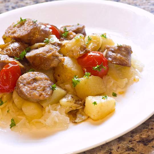 Anteprima ricetta Patate con Crauti