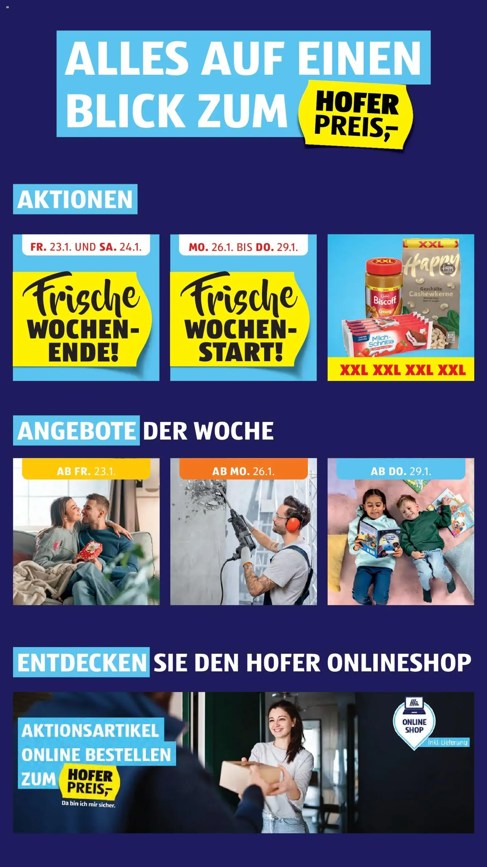 Hofer Flugblatt - Gültiger Prospekt ab 23.01.2026, Seite 2 von insgesamt 45