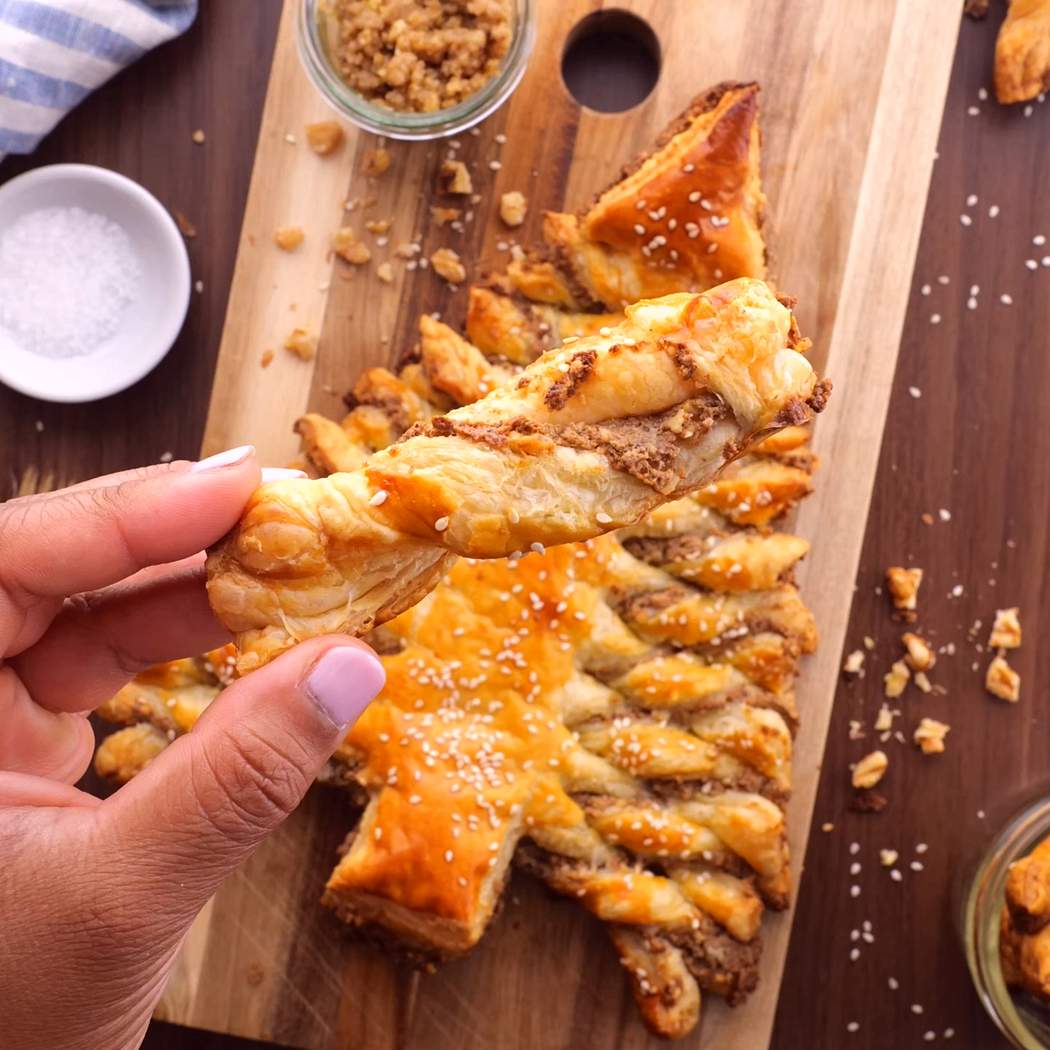 Albero di natale di pasta sfoglia