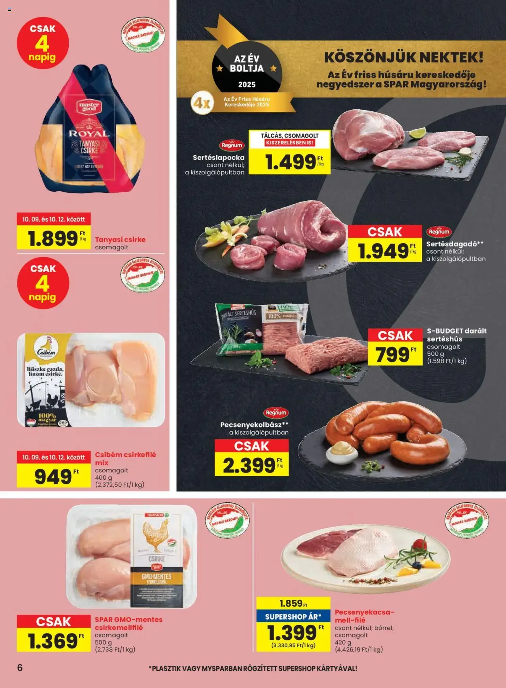 Spar Akciós újság - 2025.10.09. érvényes szórólap 6 oldal 20 oldalból