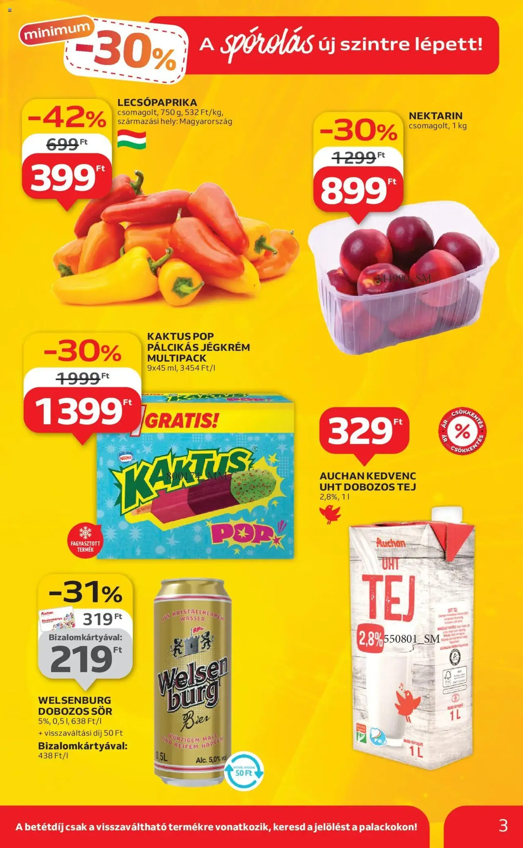 Auchan Akciós újság - 2025.08.07. érvényes szórólap 3 oldal 54 oldalból Auchan Akciós újság - 2025.08.07. érvényes szórólap 3 oldal 54 oldalból