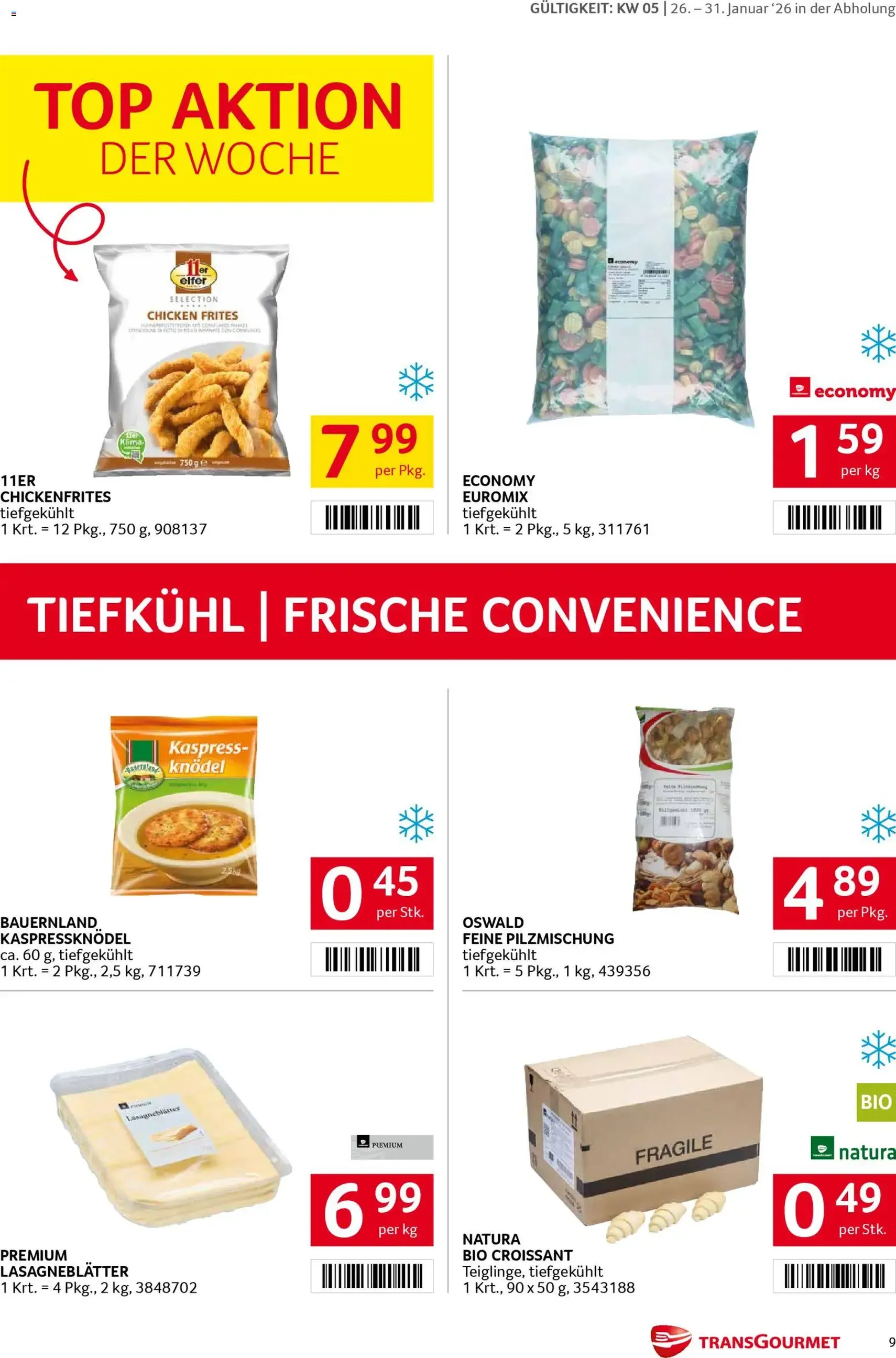 Transgourmet Flugblatt - Gültiger Prospekt ab 26.01.2026, Seite 9 von insgesamt 28