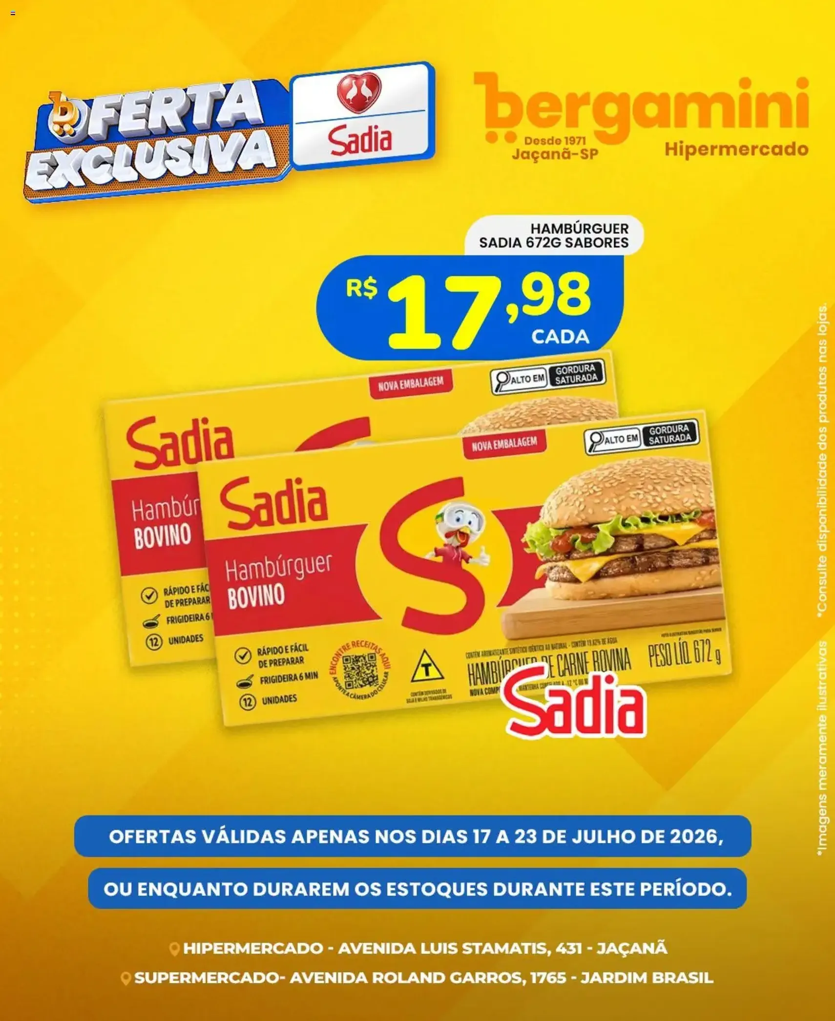 Supermercado Bergamini ofertas Sadia e a Perdigão - folheto válido a partir de 17/07/2026 página 3 de 6